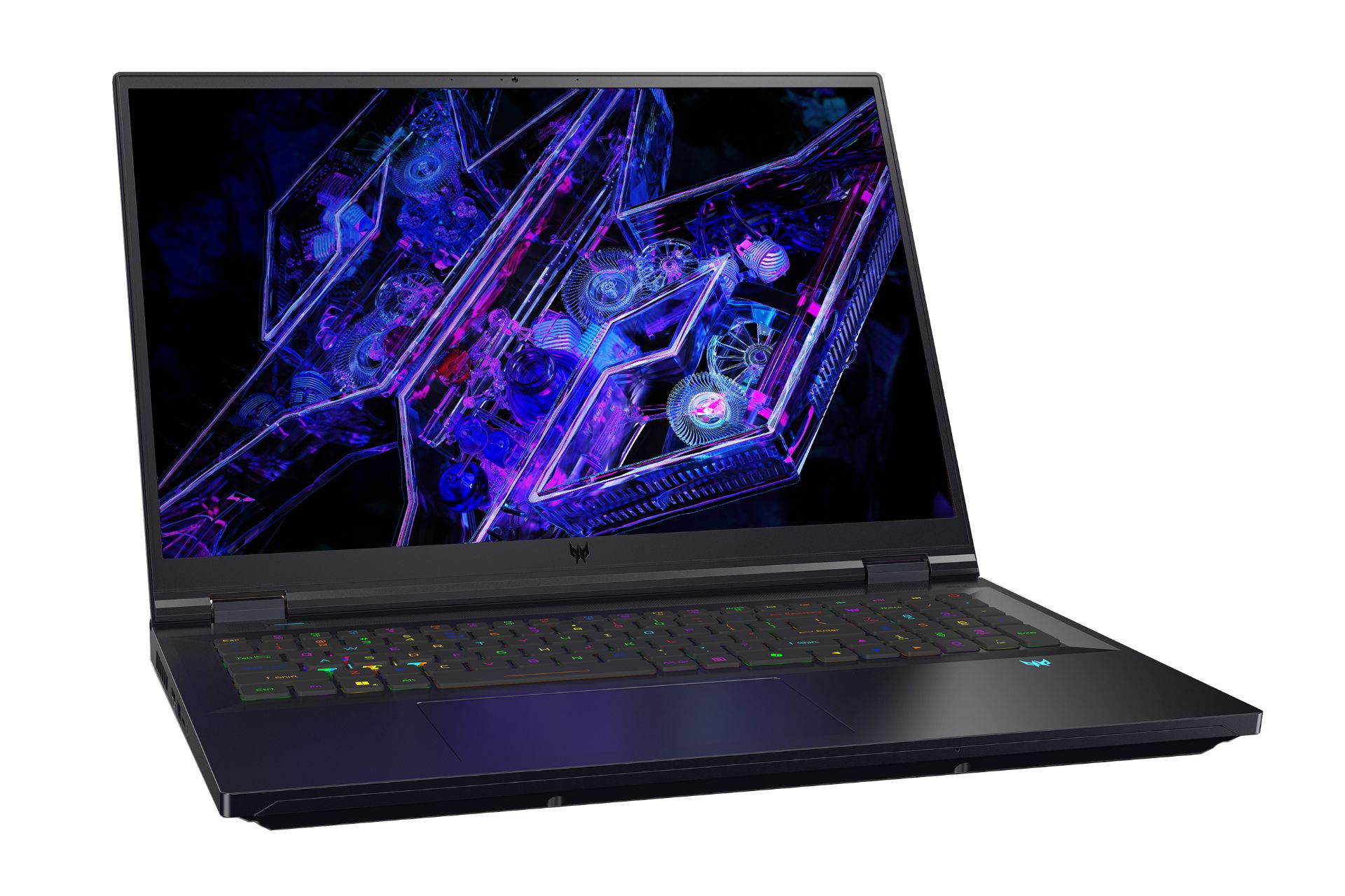 نمای روبه‌روی لپ تاپ Predator Helios 18 PH18-72 ایسر با نمایشگر روشن در CES 2024