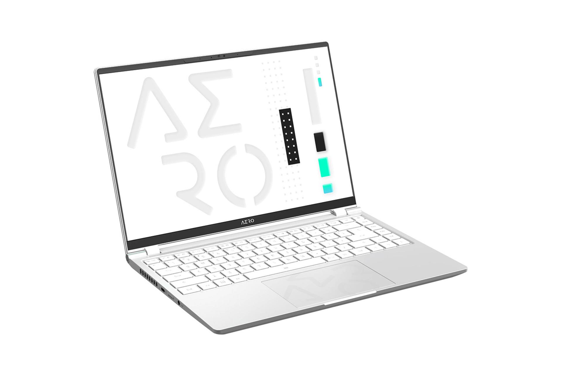 لپ تاپ گیگابایت GIGABYTE AERO 14 OLED 2023 نمای چپ صفحه نمایش