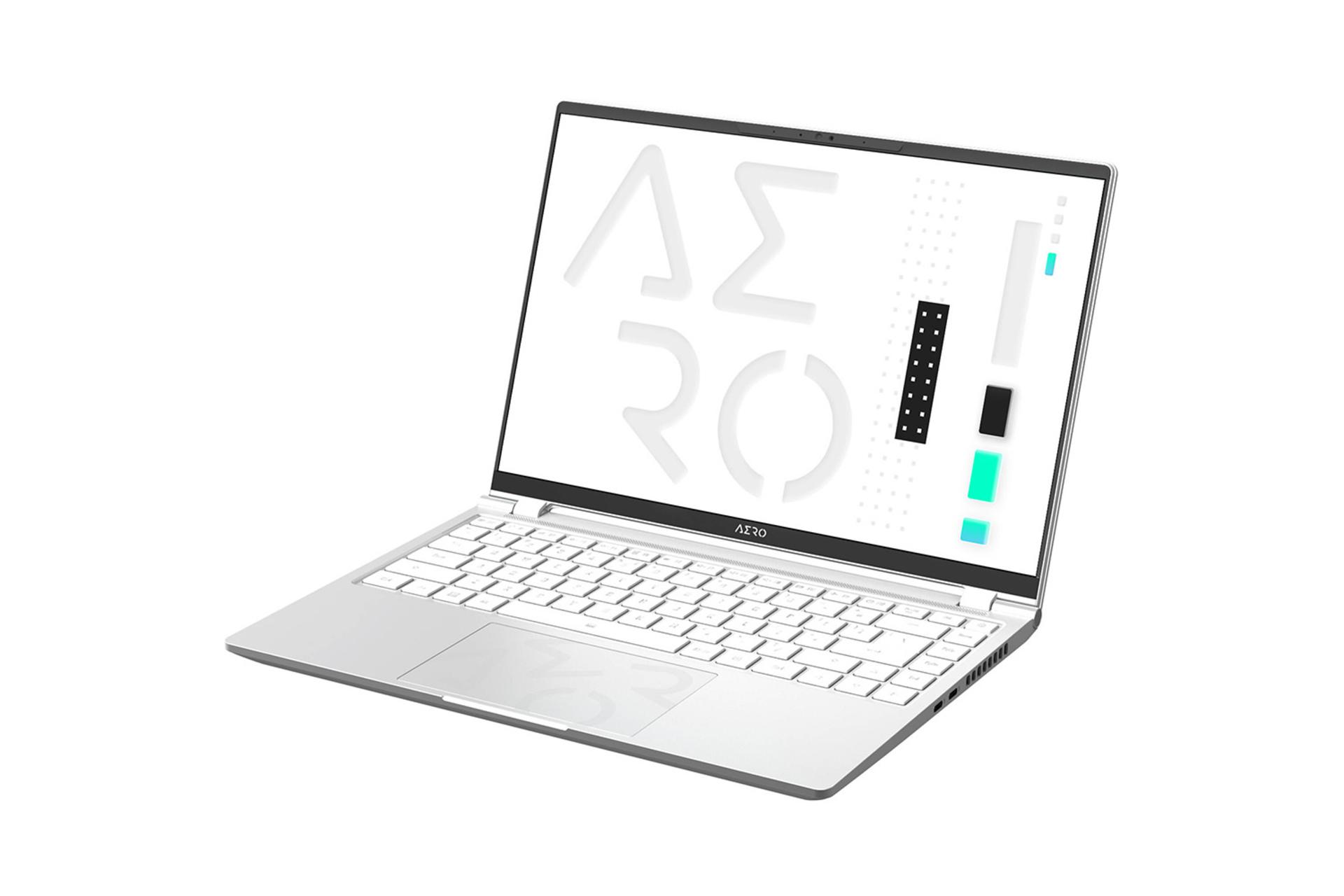 لپ تاپ گیگابایت GIGABYTE AERO 14 OLED 2023 نمای راست صفحه نمایش