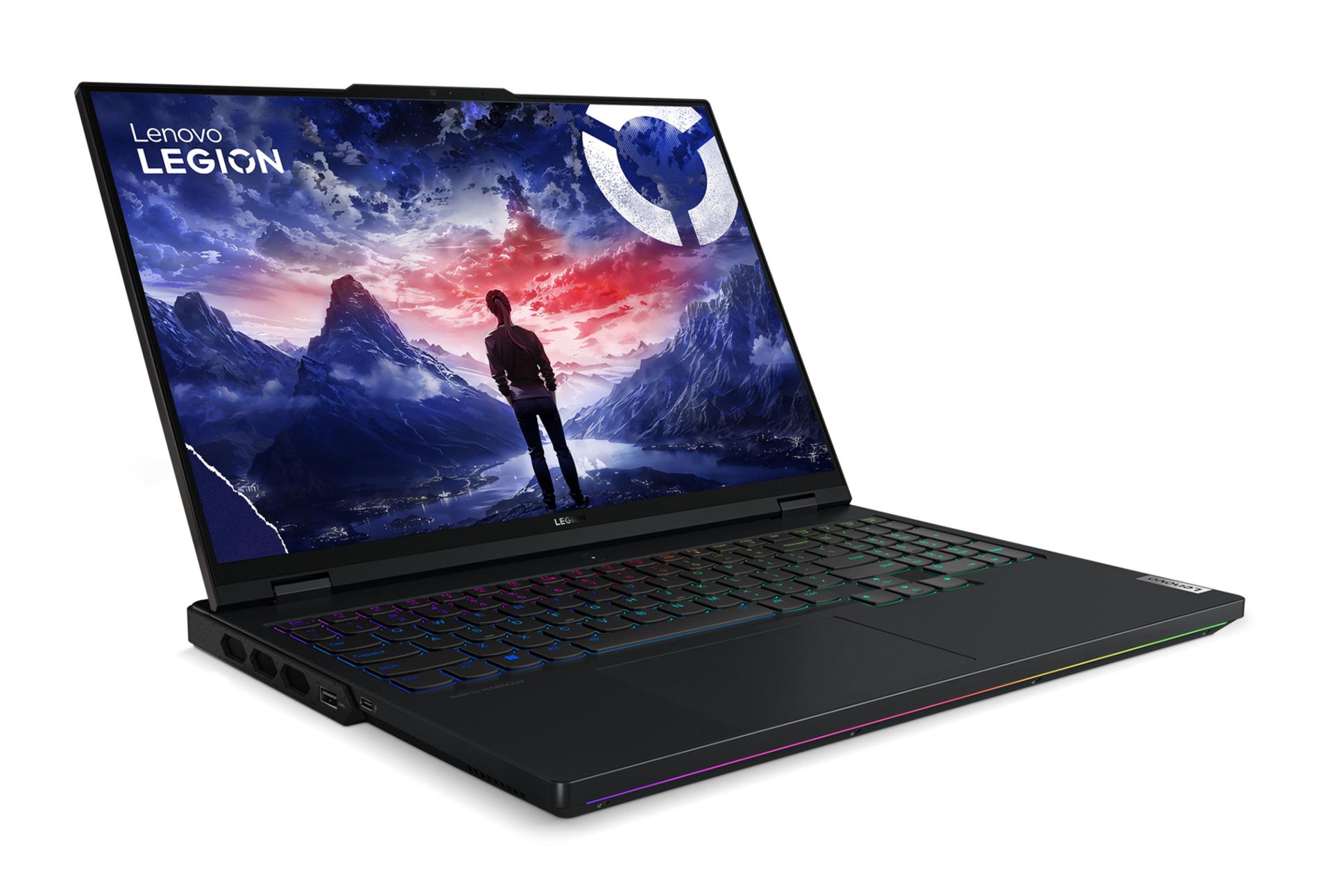 نمای نیمرخ سمت چپ لپ تاپ Legion Pro 7i لنوو با نمایش درگاه های لبه سمت چپ