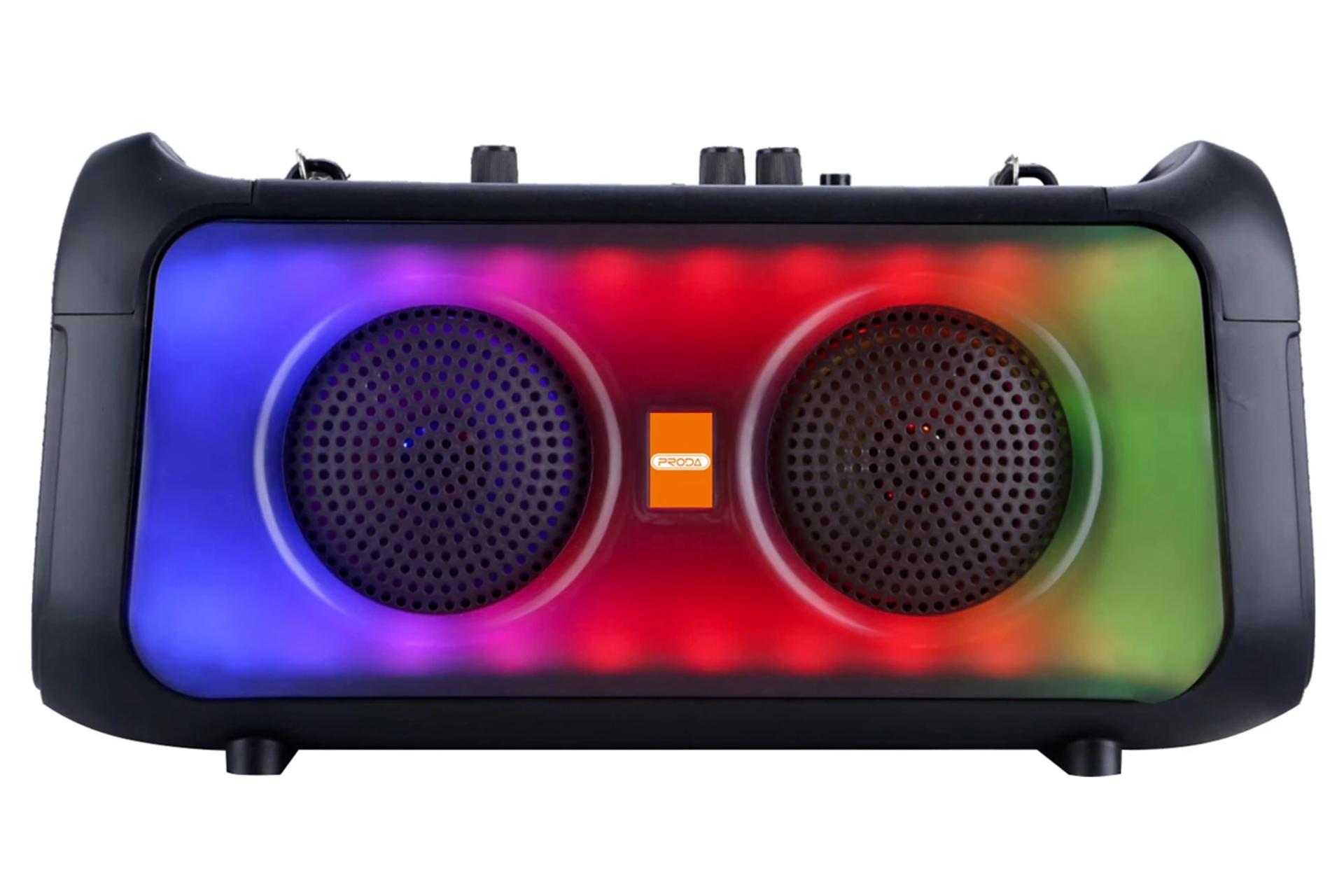نمای جلو و نورپردازی اسپیکر پرودا BOM BOX 200