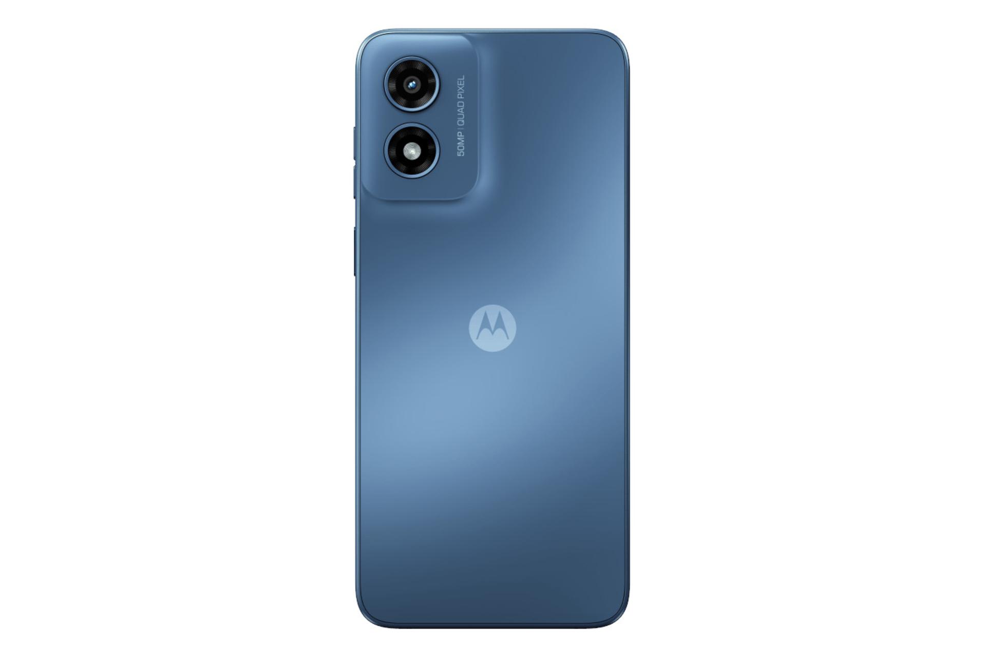 پنل پشت و چینش دوربین گوشی موتو G Play موتورولا نسخه 2024 آبی تیره / Motorola Moto G Play 2024