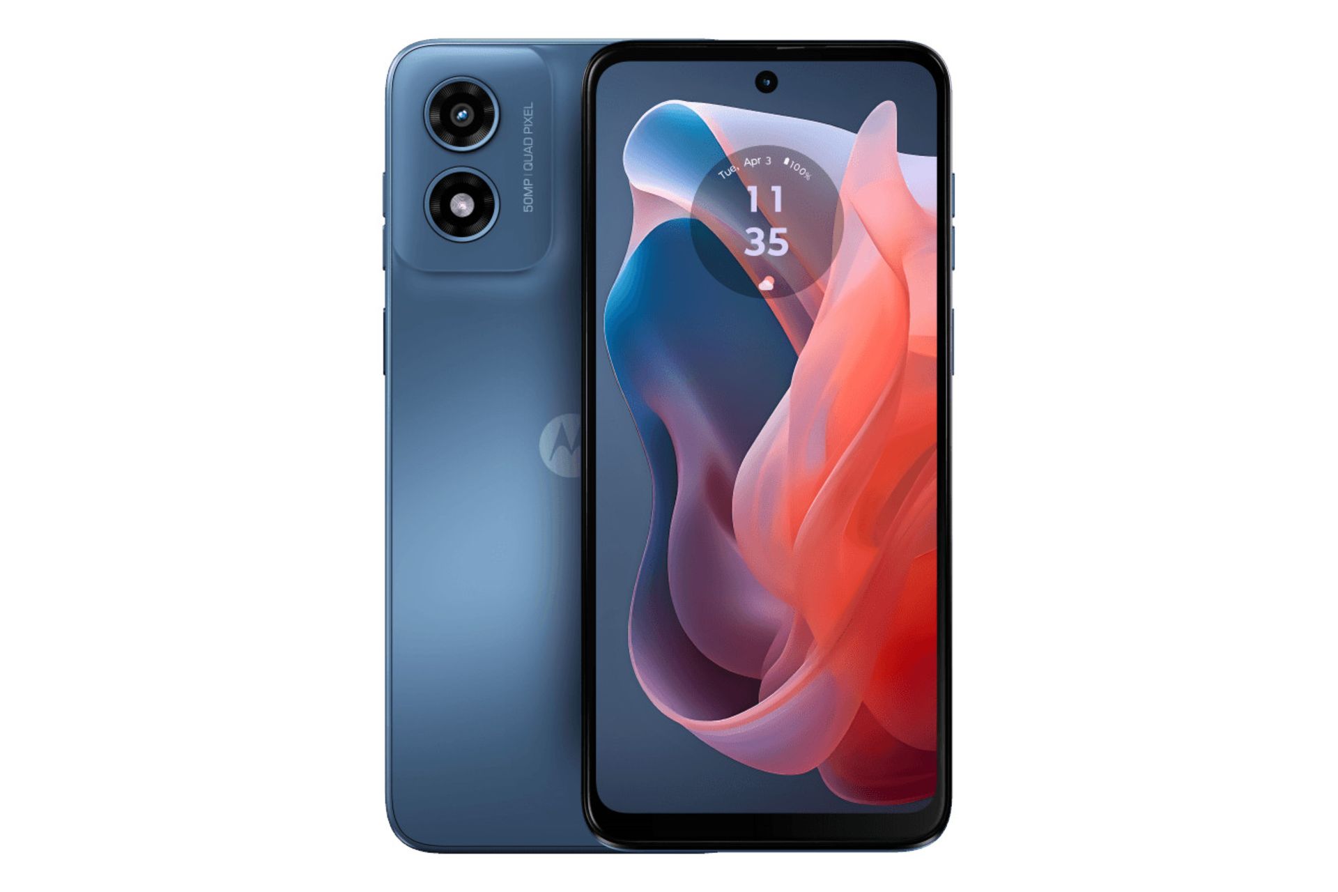 پنل جلو و پشت گوشی موتو G Play موتورولا نسخه 2024 آبی تیره / Motorola Moto G Play 2024