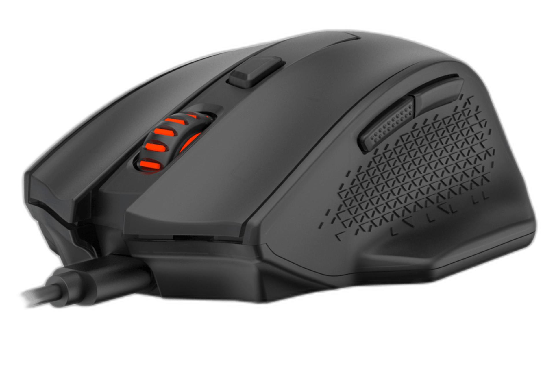 نمای جلوی ماوس ردراگون Redragon M994 و محل اتصال کابل