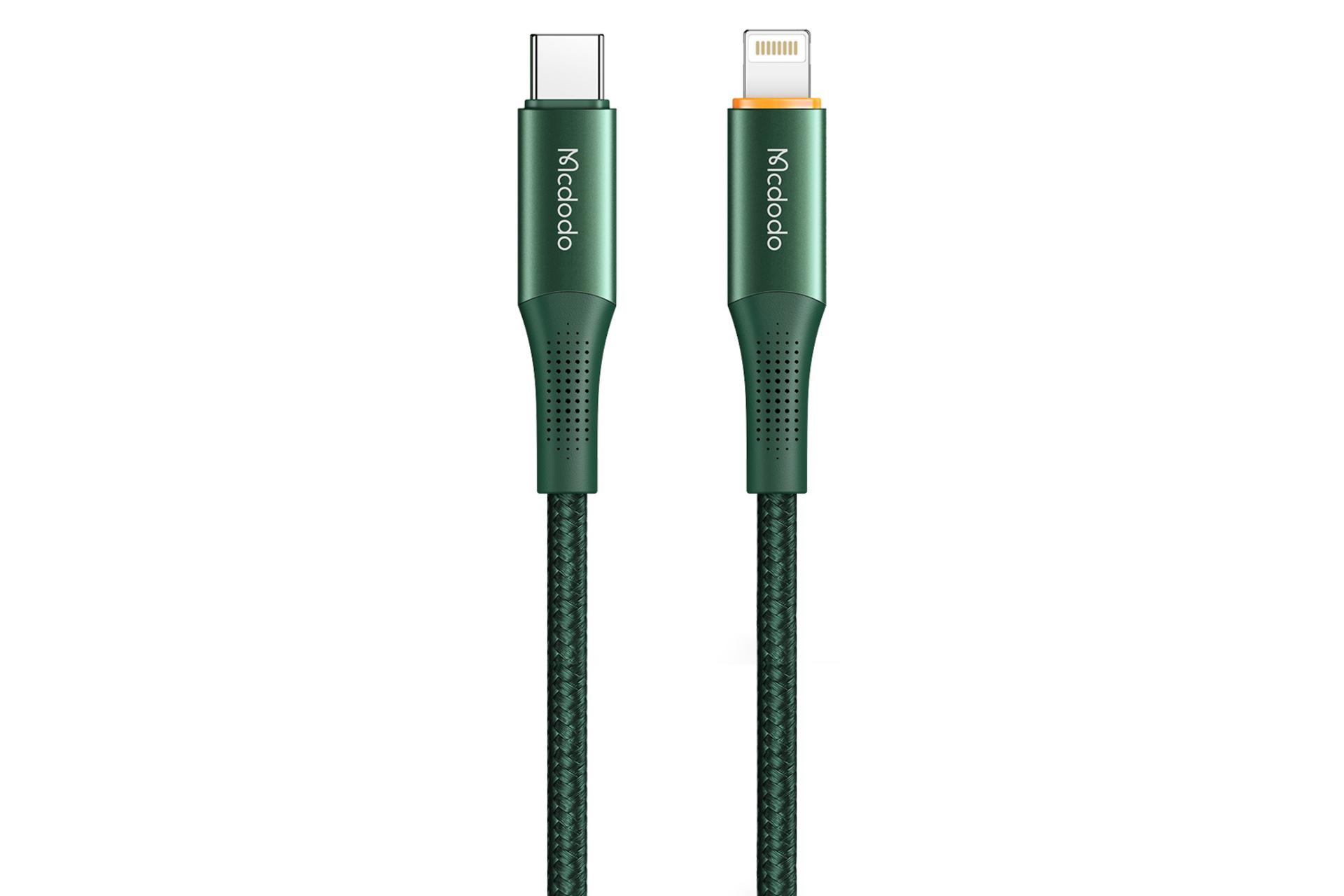 کابل شارژ USB مک دودو Type-C به Lightning مدل CA-9963 با طول 1.8 متر سبز