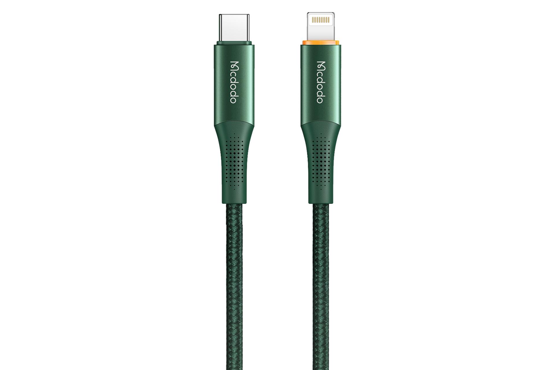 کابل شارژ USB مک دودو Type-C به Lightning مدل CA-9963 با طول 1.2 متر سبز