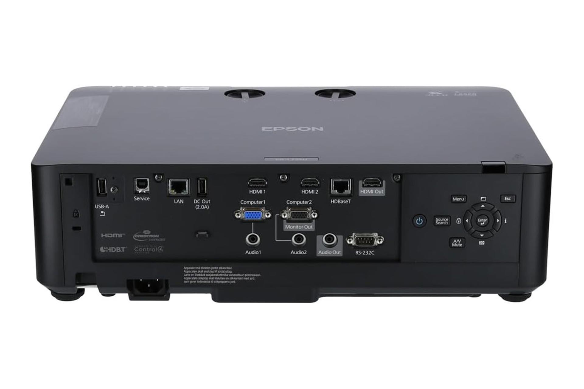 ویدیو پروژکتور اپسون Epson EB-L735U نمای پشت و درگاه ها