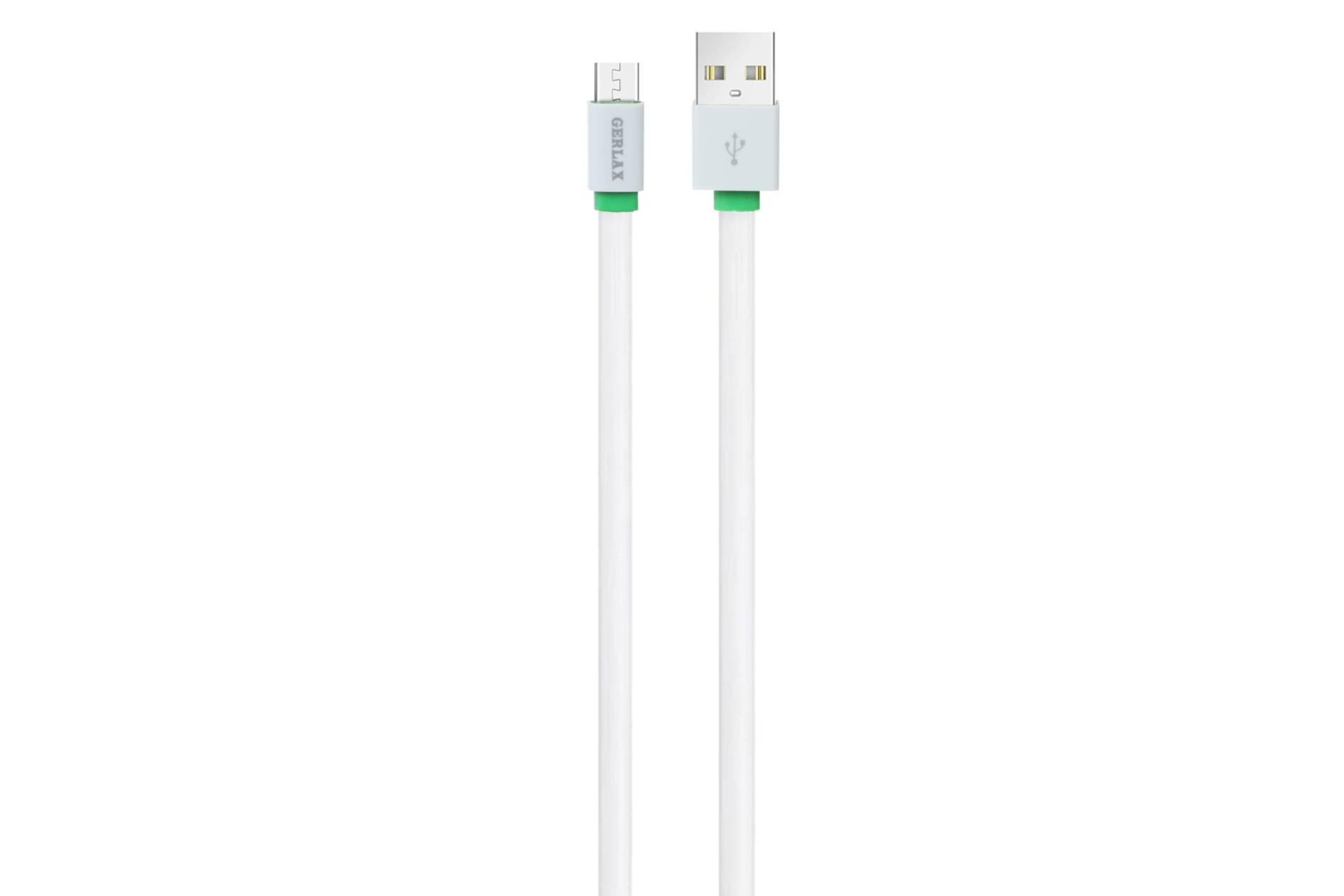 کابل شارژ USB جرلکس Type-A به Micro-USB مدل GD-34 با طول 1.5 متر سفید