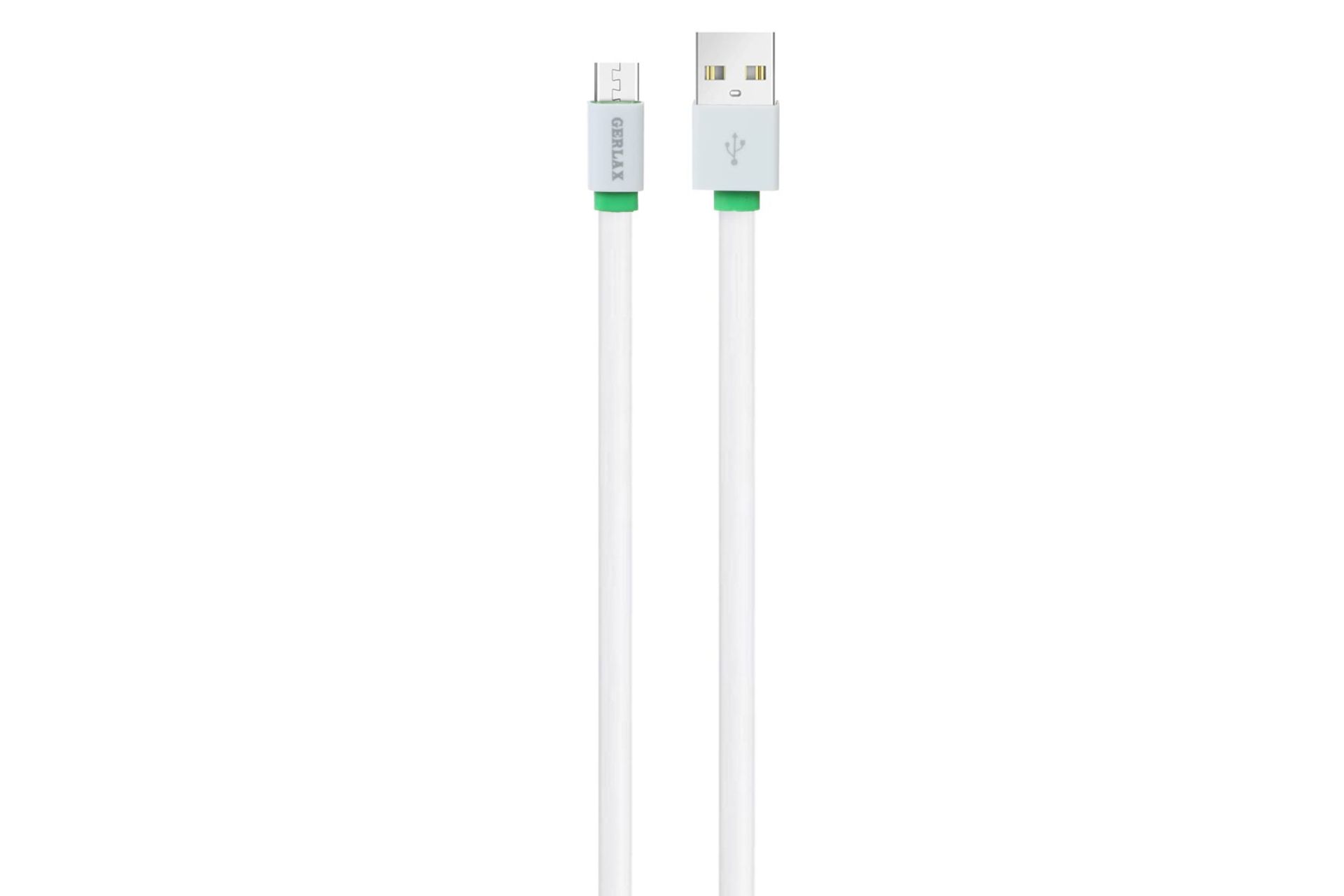 کابل شارژ USB جرلکس Type-A به Micro-USB مدل GD-34 با طول 1.5 متر سفید
