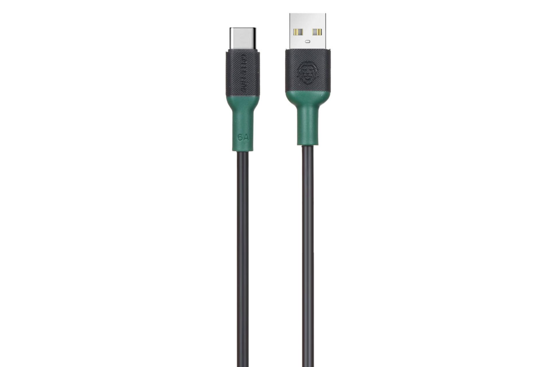 کابل شارژ USB گرین لیون Type-A به Type-C مدل GNCPATYC3MBK با طول 3 متر