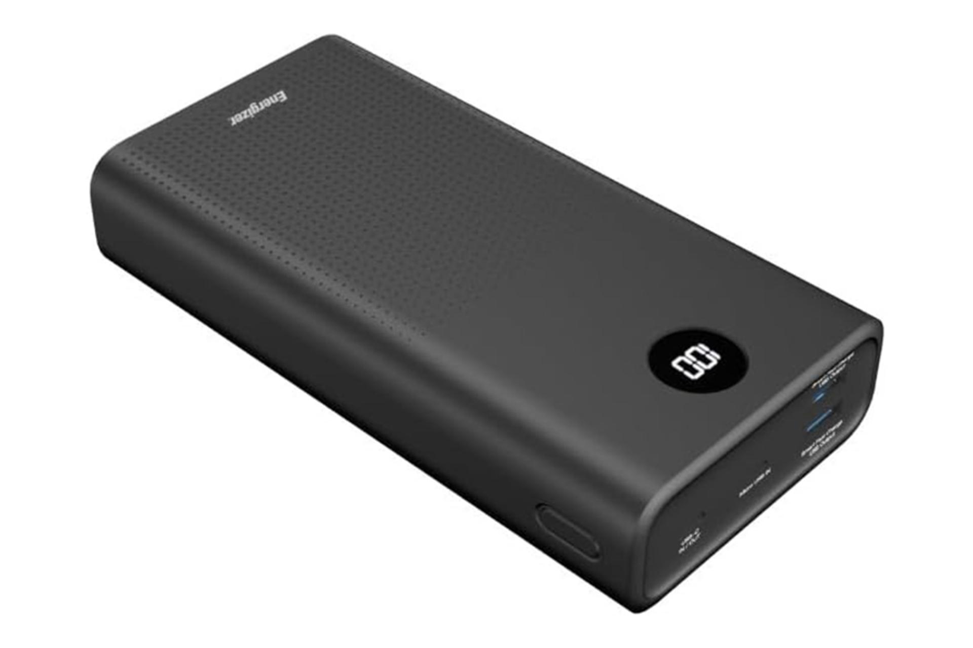نمایشگر میزان شارژ پاوربانک انرجایزر ue30016pq با ظرفیت 30000 میلی‌آمپر ساعت سیاه رنگ