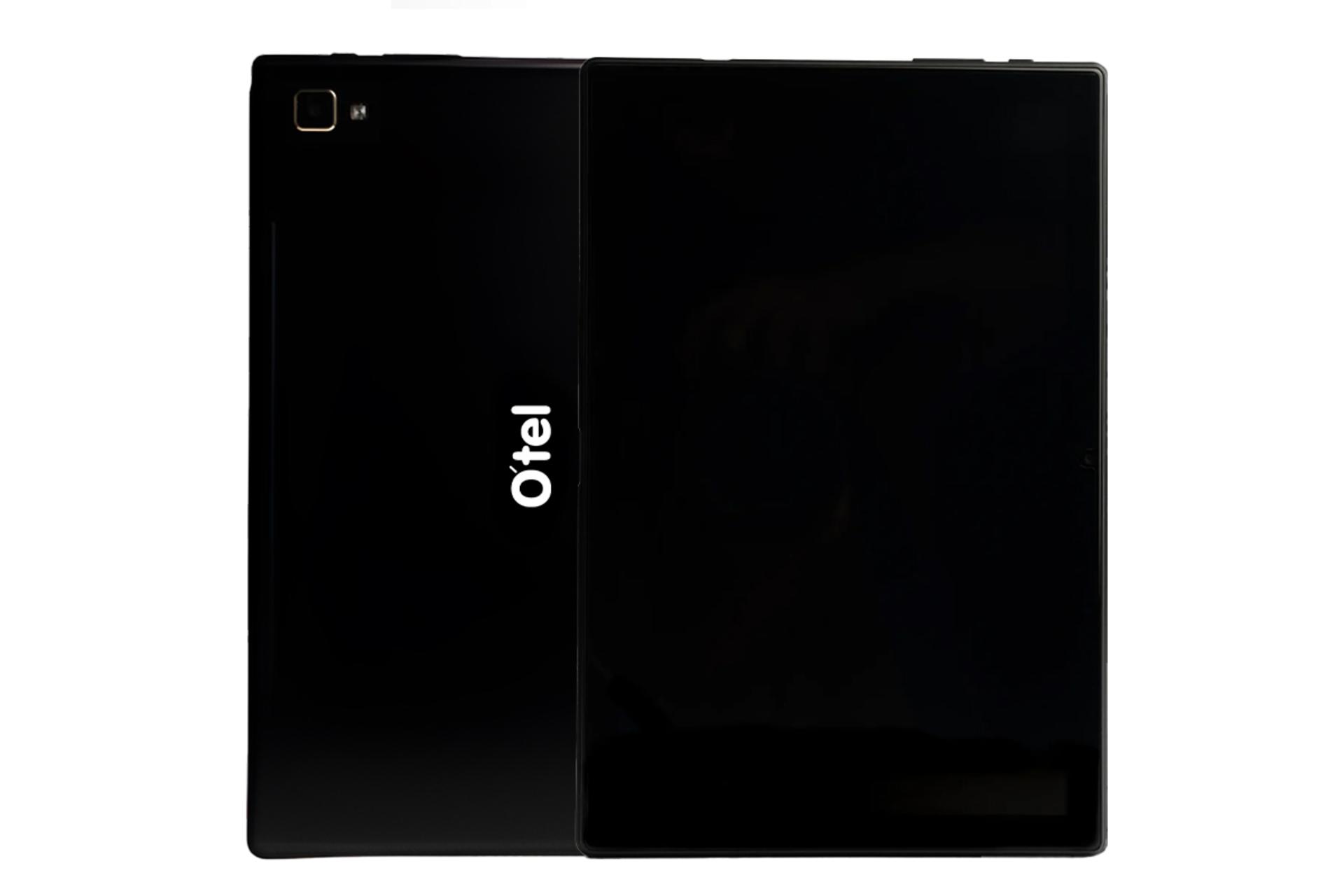 مرجع متخصصين ايران نماي كلي تبلت اوتل G710 با نمايش نمايشگر و پنل پشت به همراه لوگو و دوربين رنگ مشكي