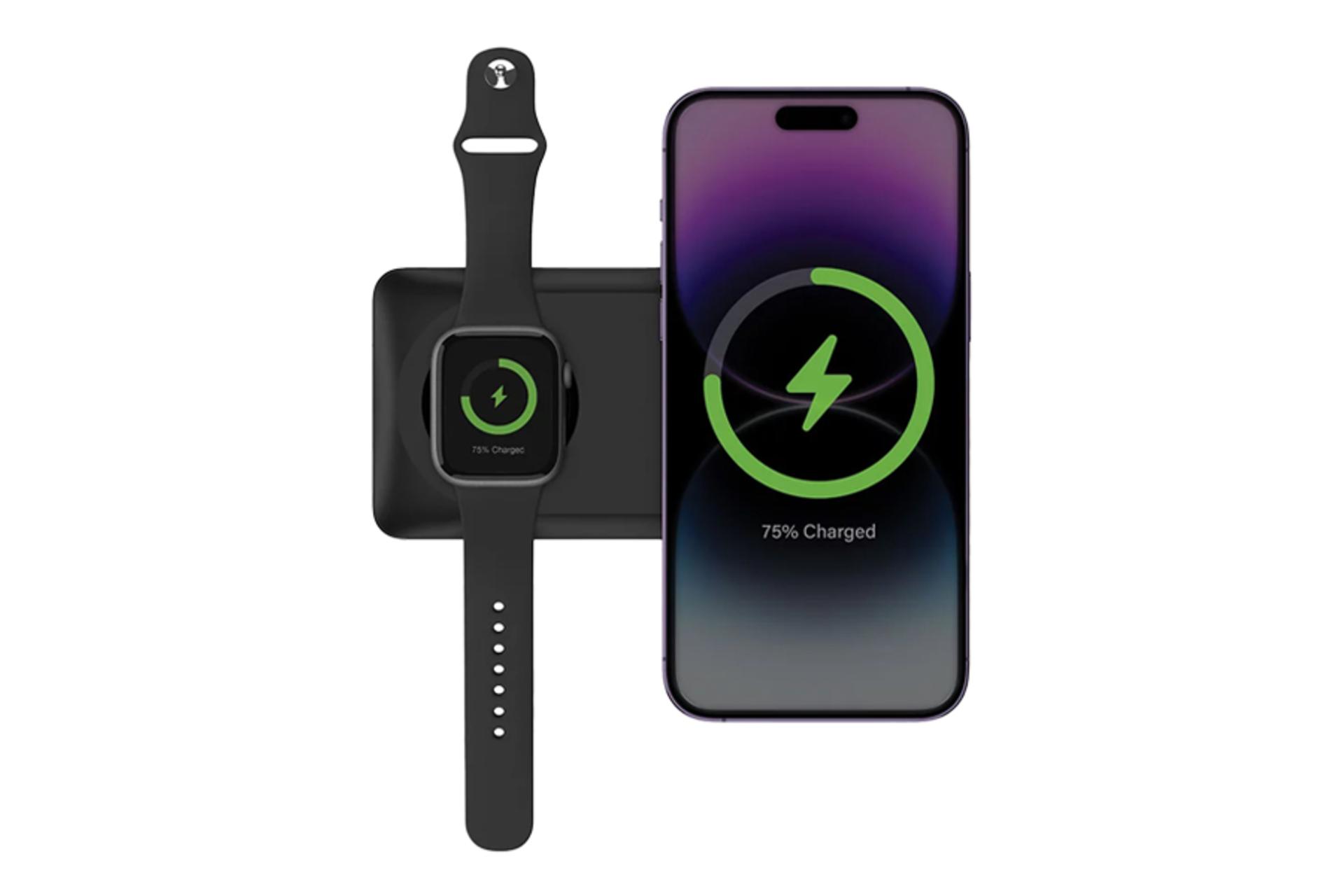 پاوربانک بی سیم انرجیا bazic gopower mag با ظرفیت 10000 میلی‌آمپر ساعت سیاه رنگ