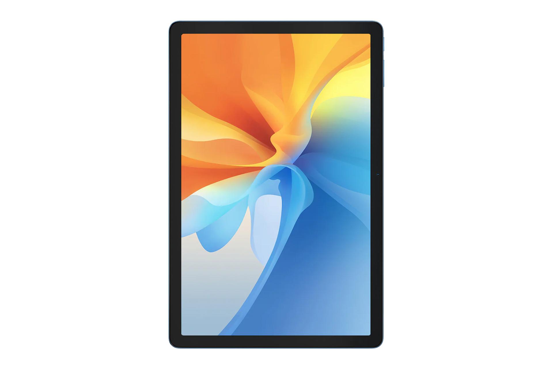 نمای نمایشگر تبلت اسکال پد 16 بلک ویو / Blackview Oscal Pad 16 با نمایشگر روشن و نسبت نمایشگر به بدنه رنگ آبی