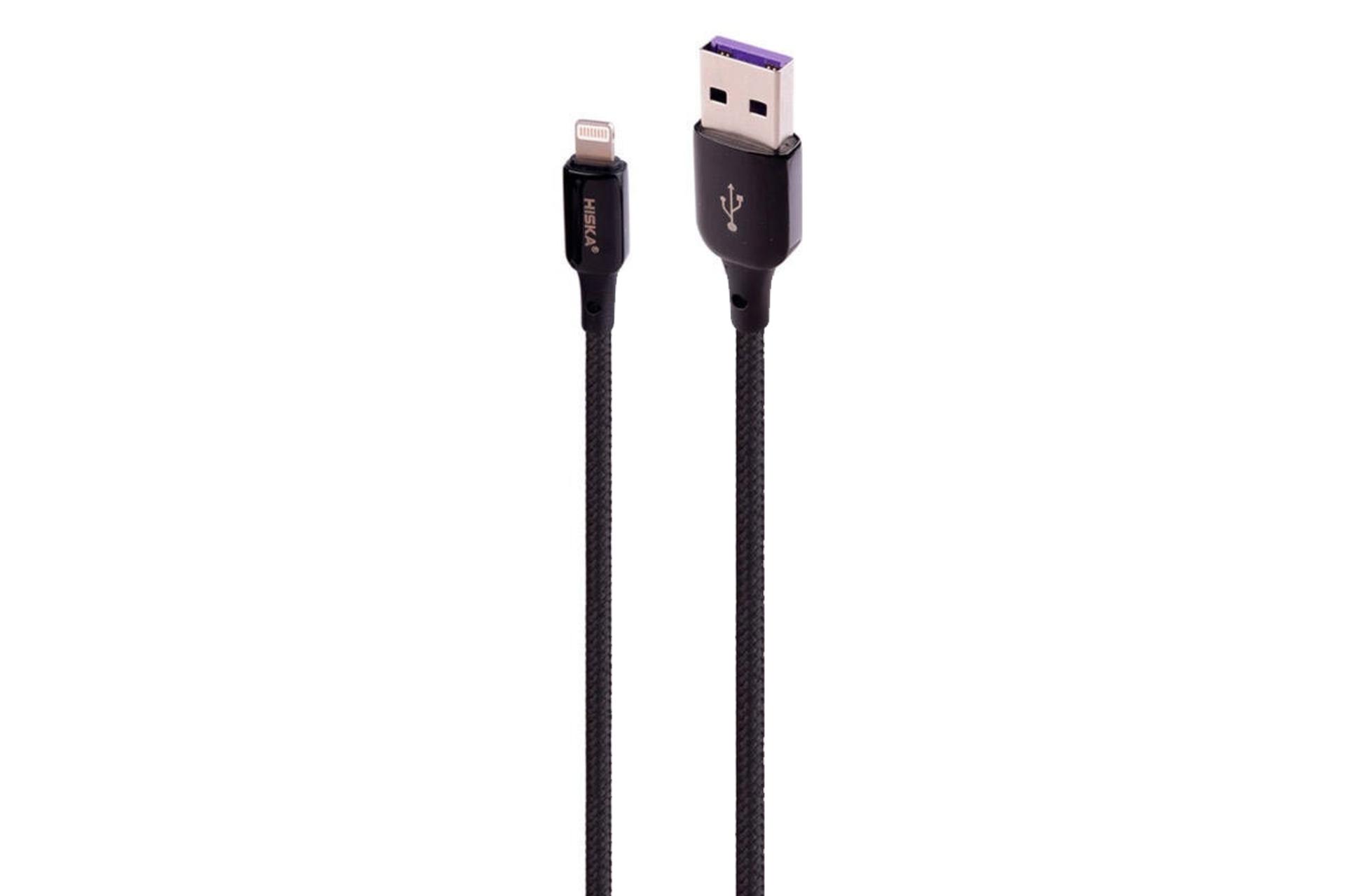 کانکتور و اتصال کابل شارژ USB هیسکا Type-A به Lightning مدل LX-831i با طول 1 متر