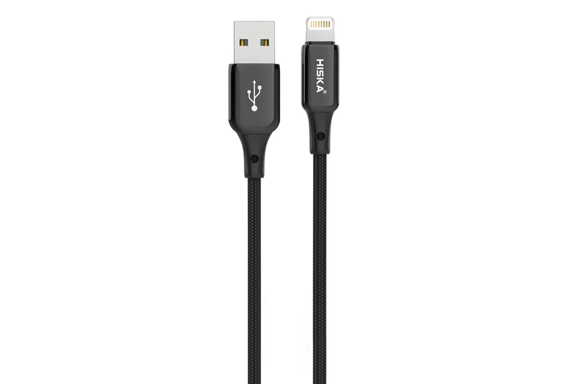 کابل شارژ USB هیسکا Type-A به Lightning مدل LX-831i با طول 1 متر مشکی