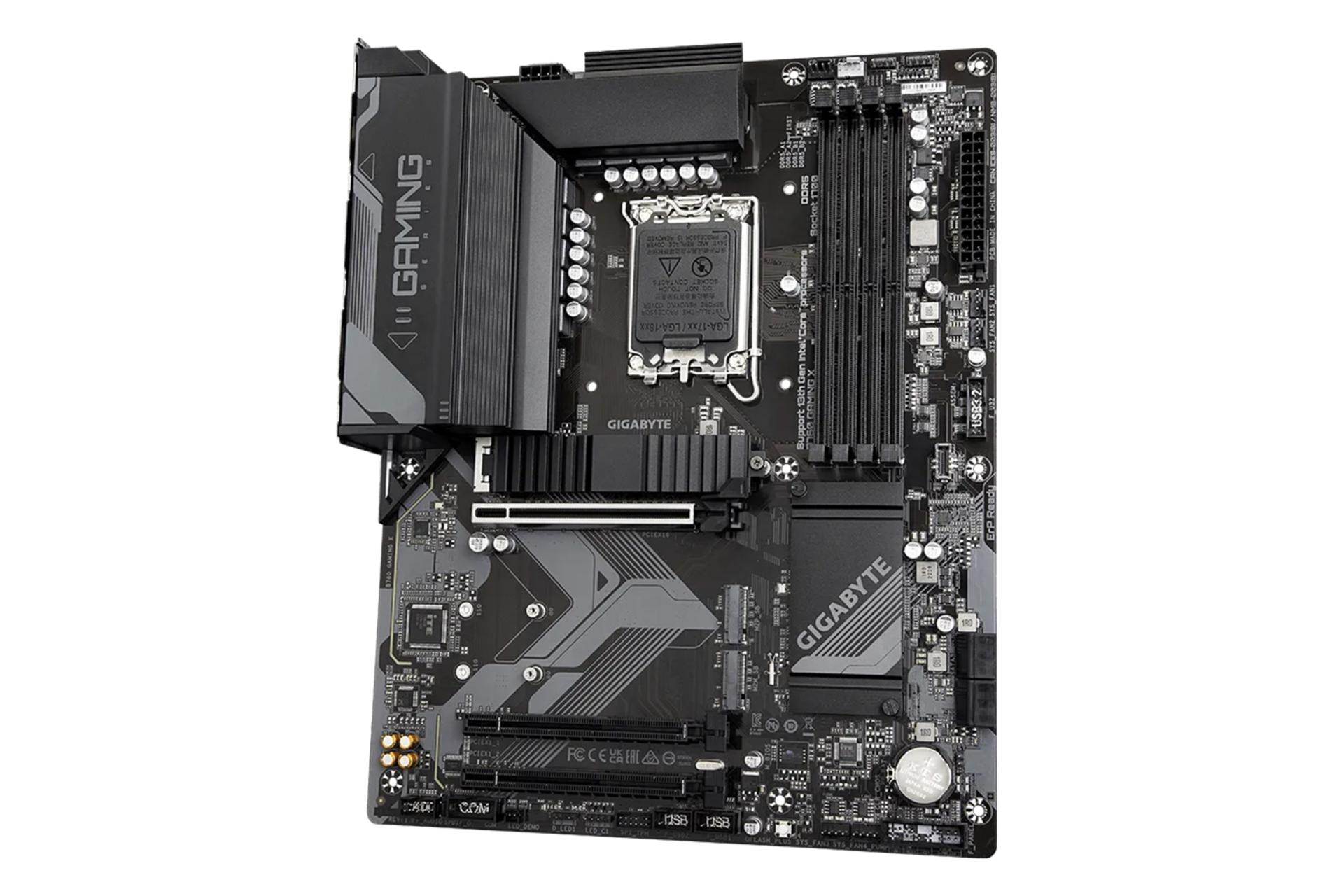 نمای کناری مادربرد گیگابایت GIGABYTE B760 GAMING X (rev. 1.0)