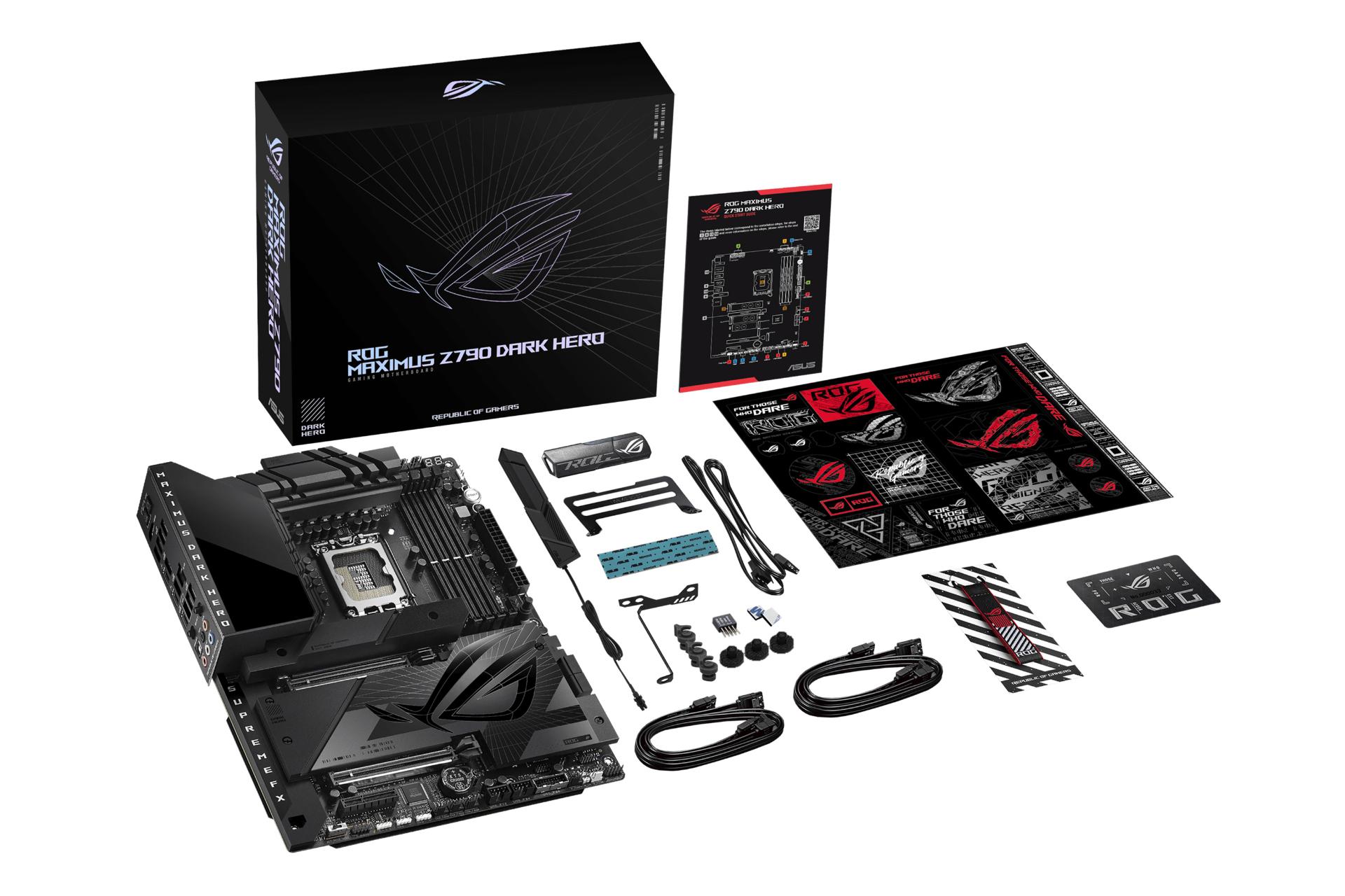 جعبه و اقلام همراه مادربرد ایسوس ASUS ROG MAXIMUS Z790 DARK HERO