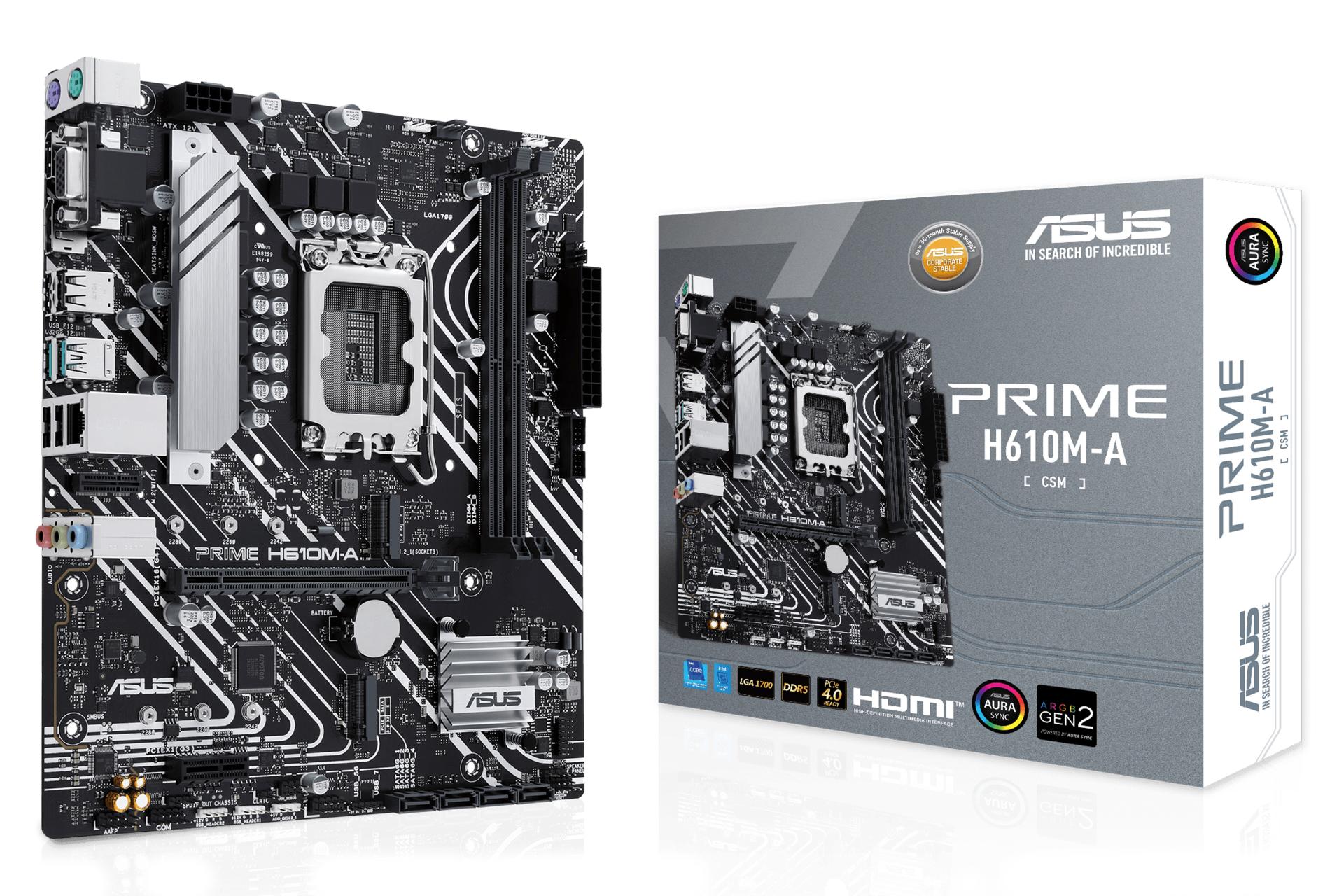 مادربرد ایسوس ASUS PRIME H610M-A-CSM به همراه جعبه