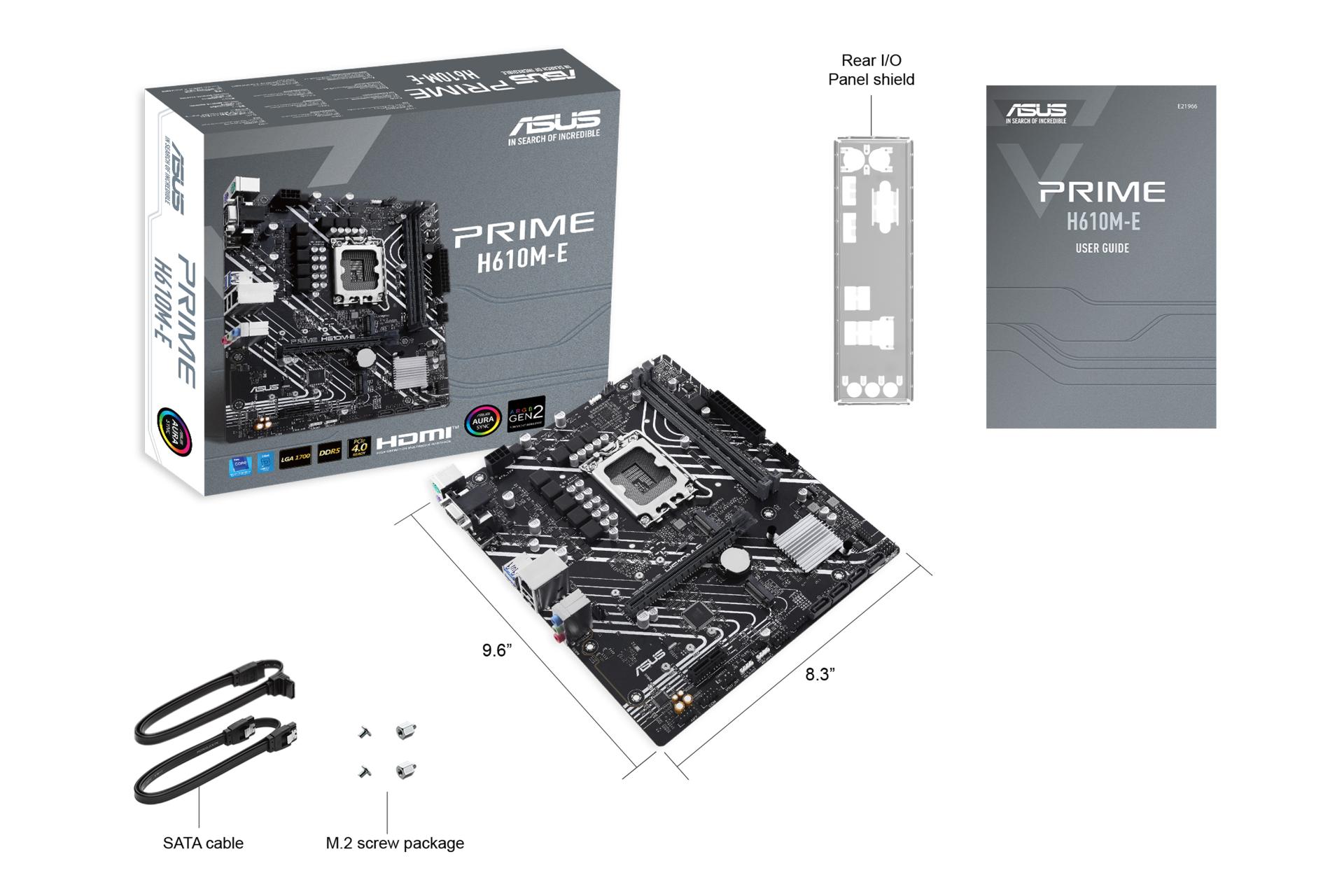 جعبه و اقلام همراه مادربرد ایسوس ASUS PRIME H610M-E