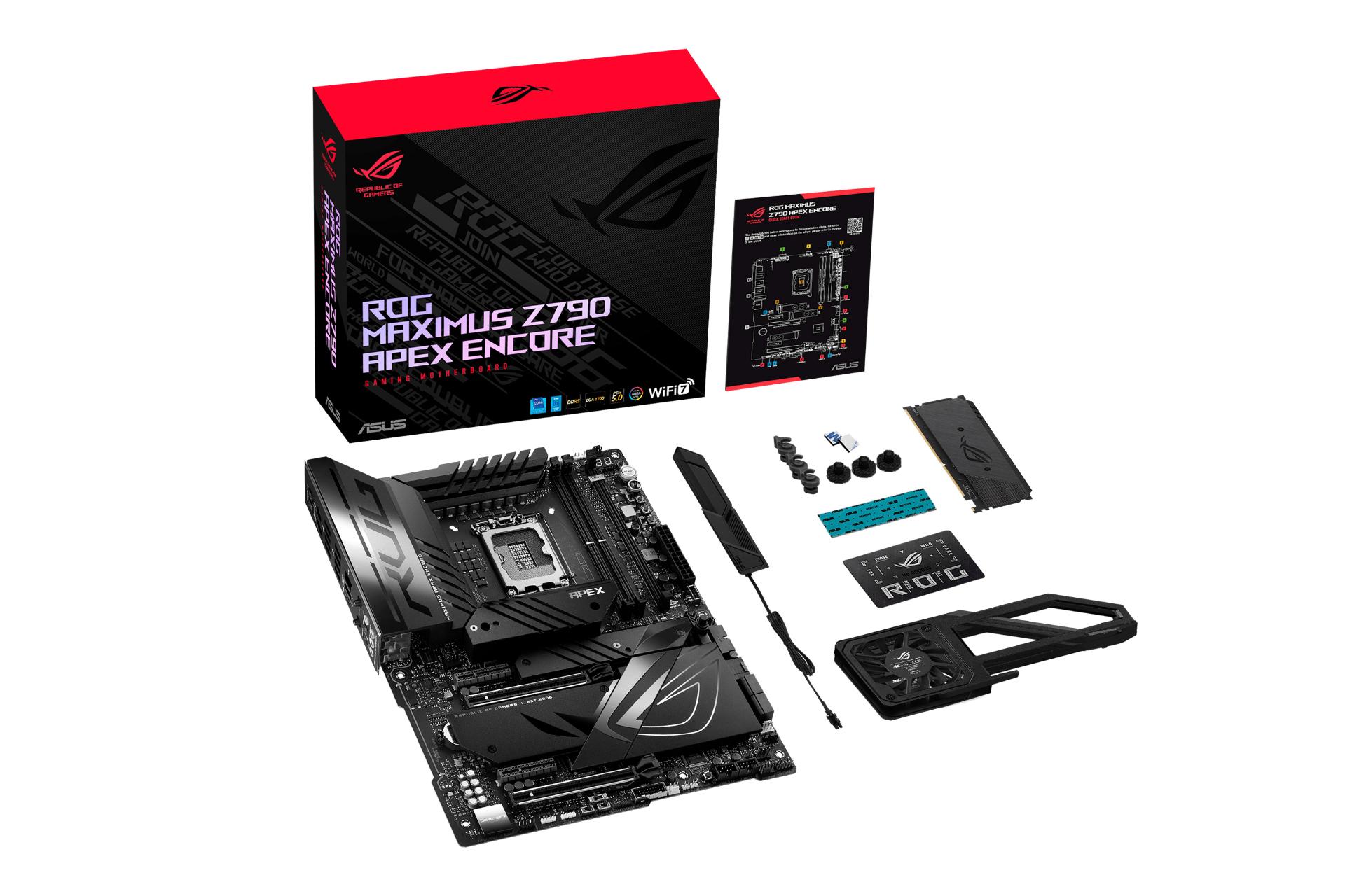 جعبه و اقلام همراه مادربرد ایسوس ASUS ROG MAXIMUS Z790 APEX ENCORE