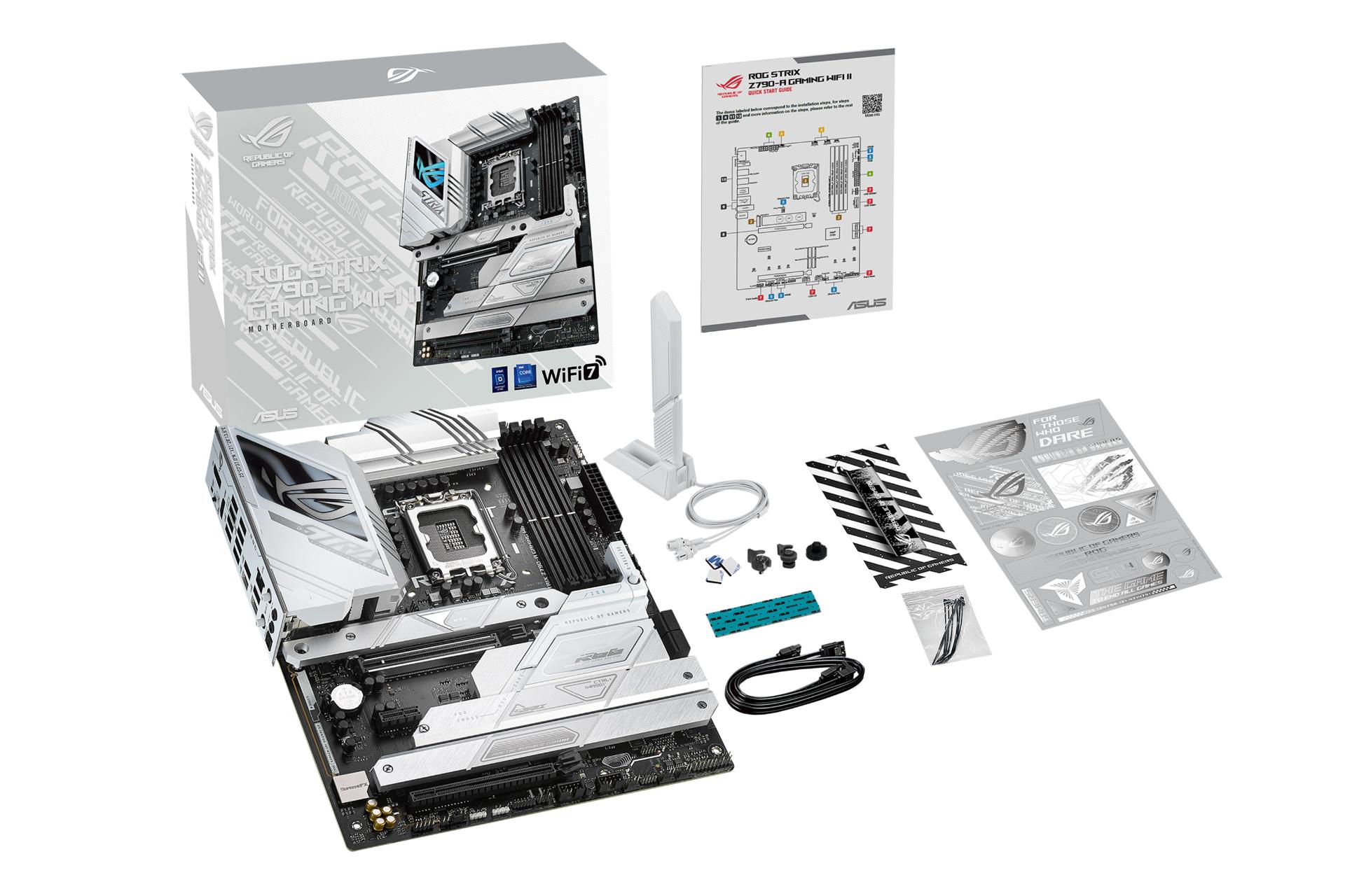 جعبه و اقلام همراه مادربرد ایسوس ASUS ROG STRIX Z790-A GAMING WIFI II