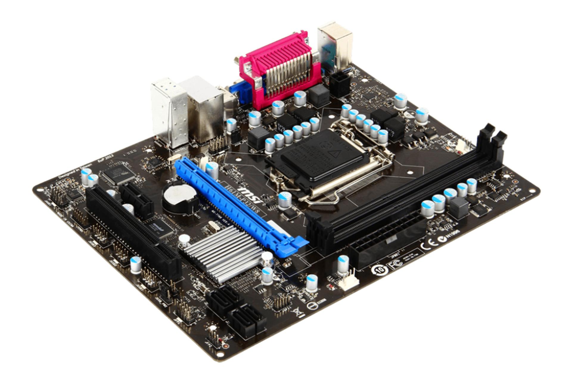 نمای کناری مادربرد ام اس آی MSI H61M-P32/W8