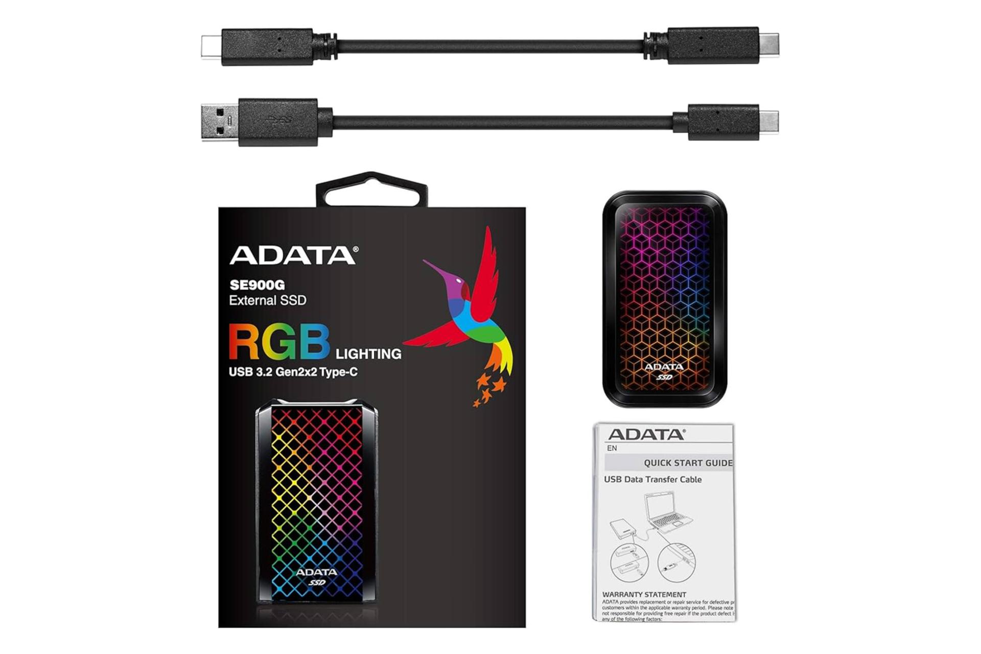 اقلام همراه اس اس دی ای دیتا SE900G USB 3.2 Gen 2 ظرفیت 512 گیگابایت