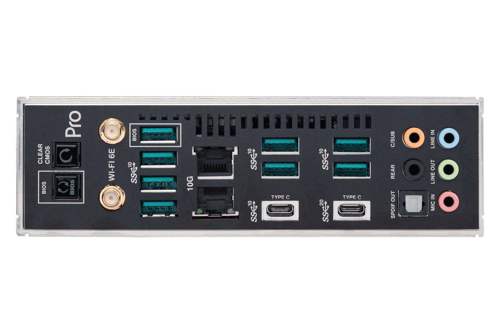 درگاه های مادربرد ایسوس ASUS Pro WS WRX80E-SAGE SE WIFI II