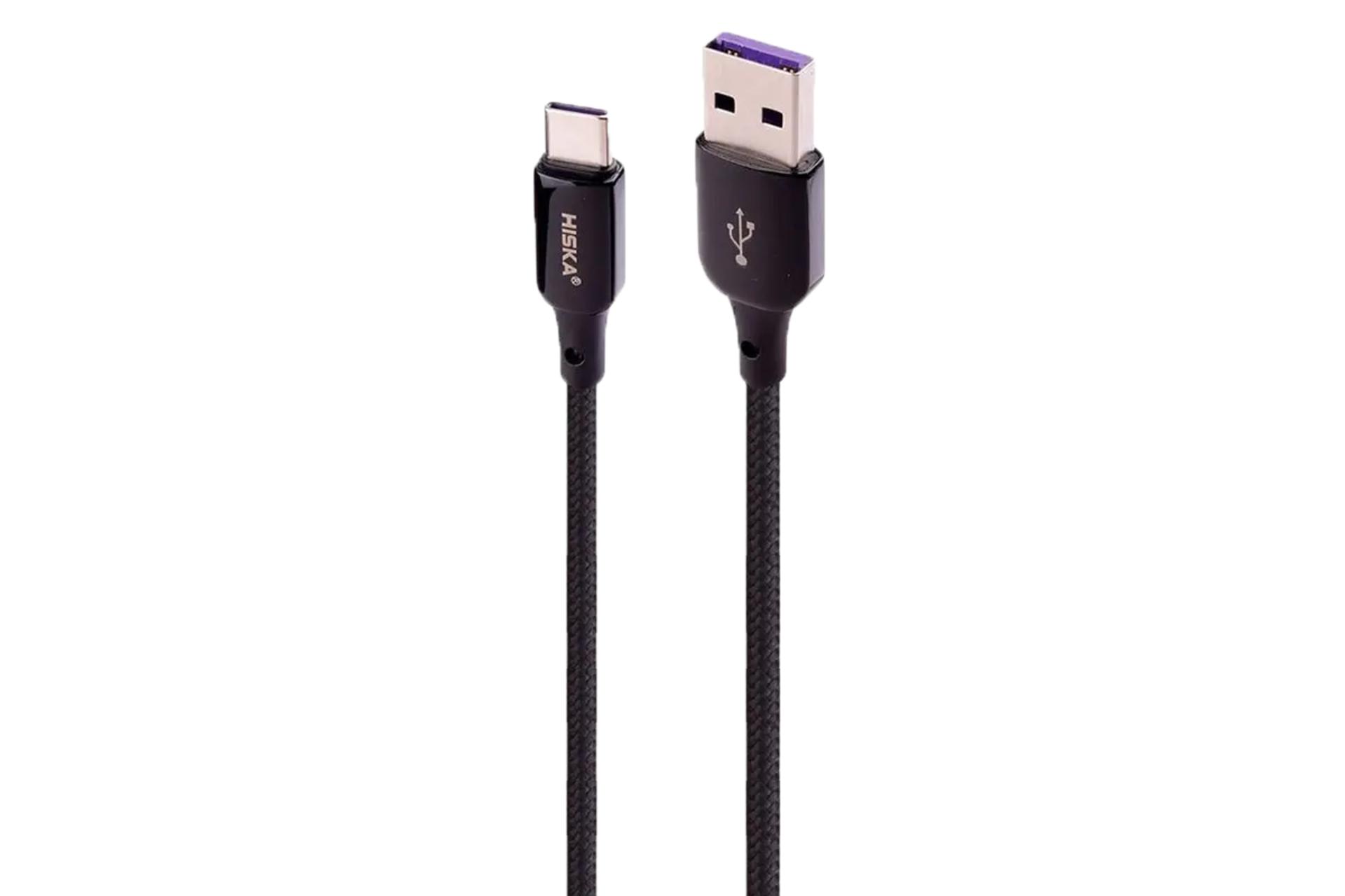 کابل شارژ USB هیسکا Type-A به Type-C مدل LX-831C با طول 1 متر مشکی