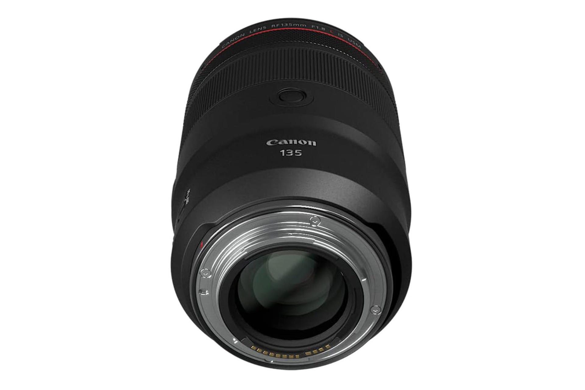 لنز کانن Canon RF 135mm F1.8 L IS USM نمای پشت و مانت دوربین