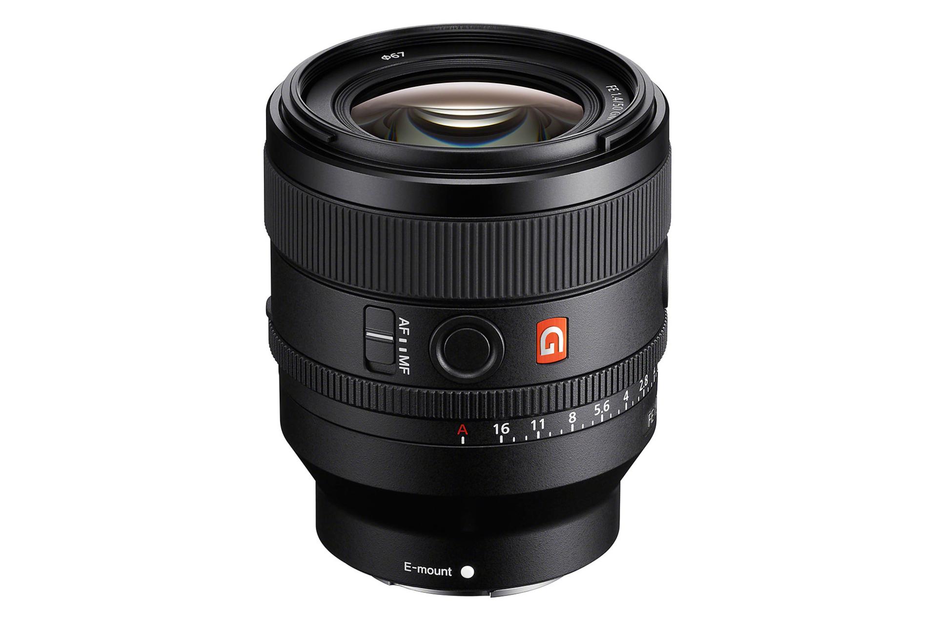 لنز سونی Sony FE 50mm F1.4 GM نمای بالا