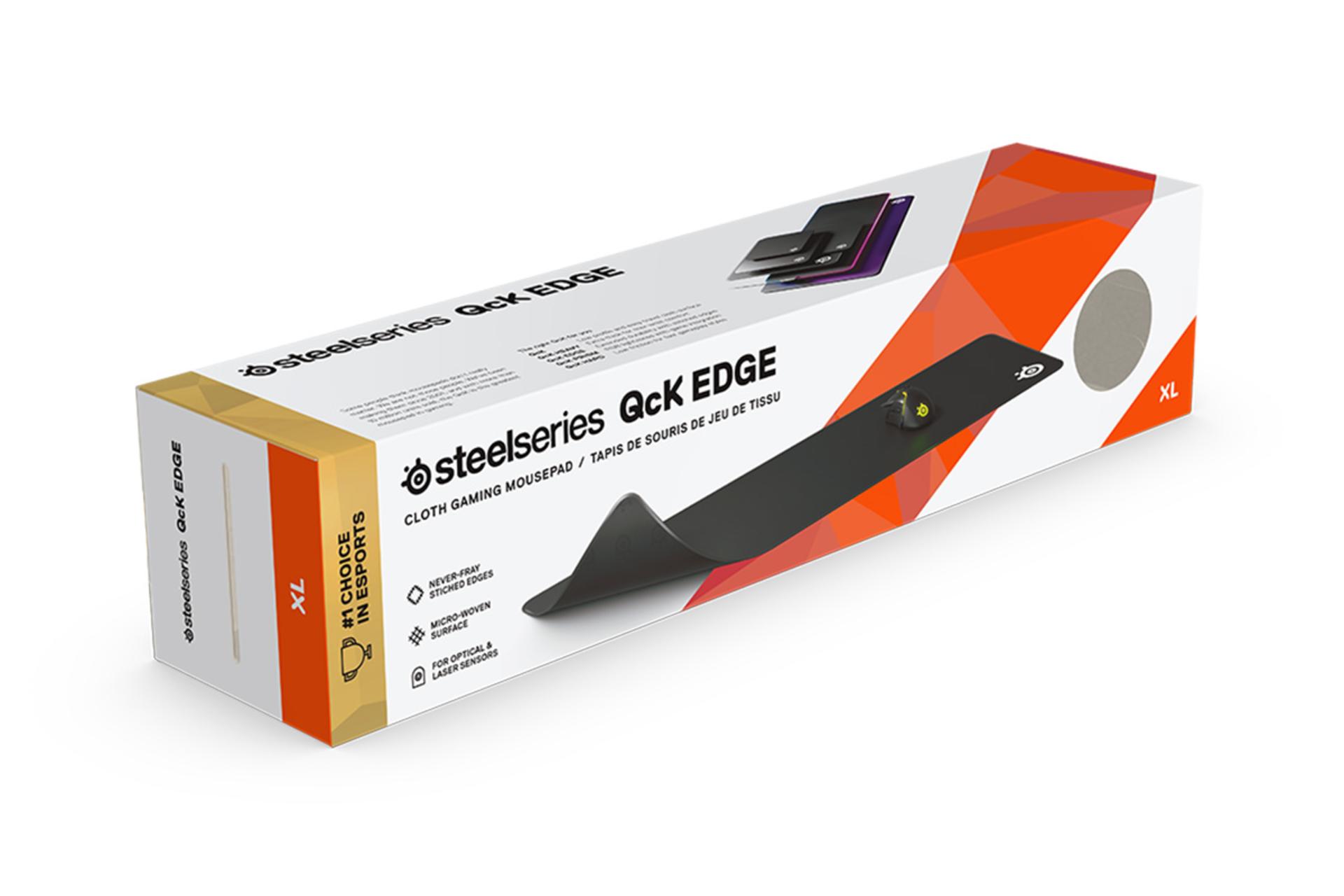 جعبه و بسته بندی ماوس پد استیل سریز SteelSeries QcK Edge XL