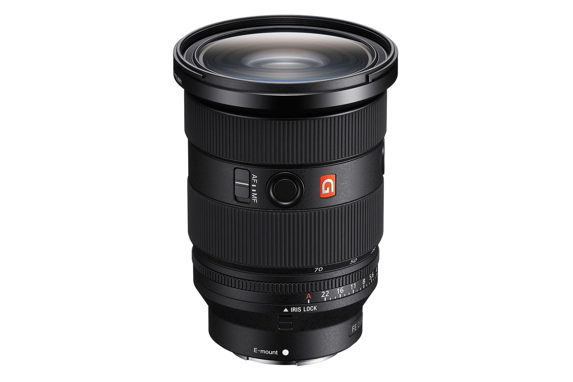 لنز سونی Sony FE 24-70mm F2.8 GM II نمای بالا و جلو