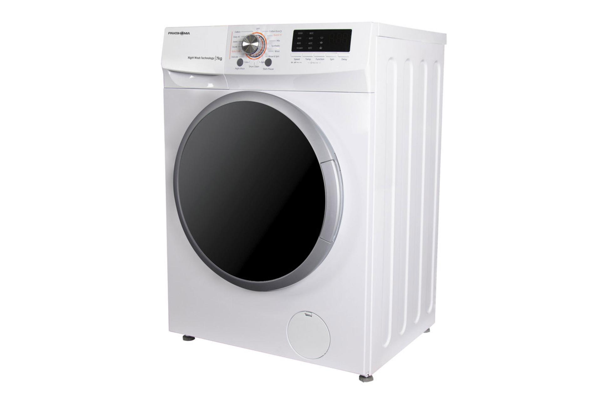 ماشین لباسشویی پاکشوما Pakshoma UFW-10700 نمای راست رنگ سفید