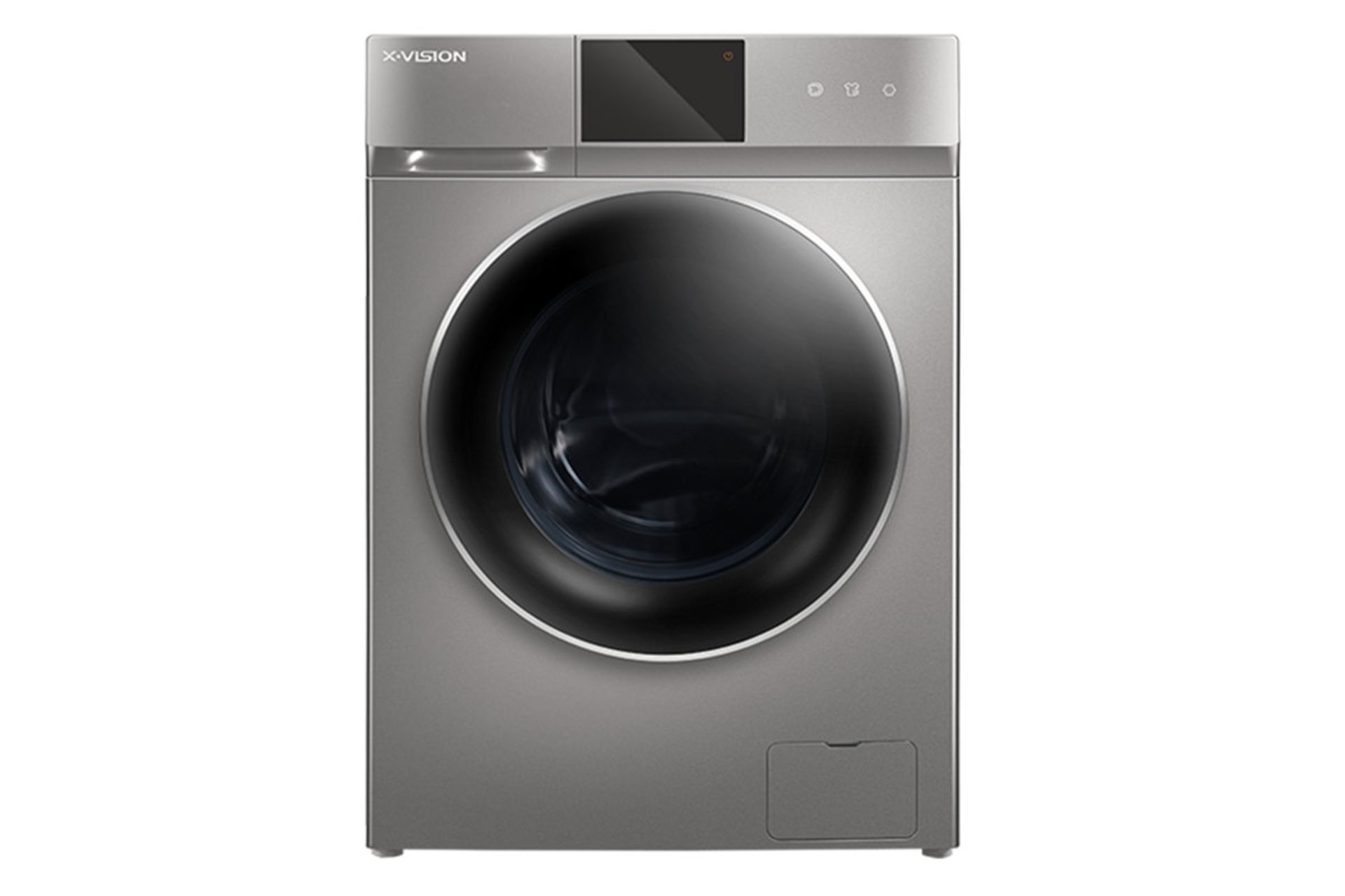 ماشین لباسشویی ایکس ویژن X.Vision TV102 نمای جلو رنگ نقره ای