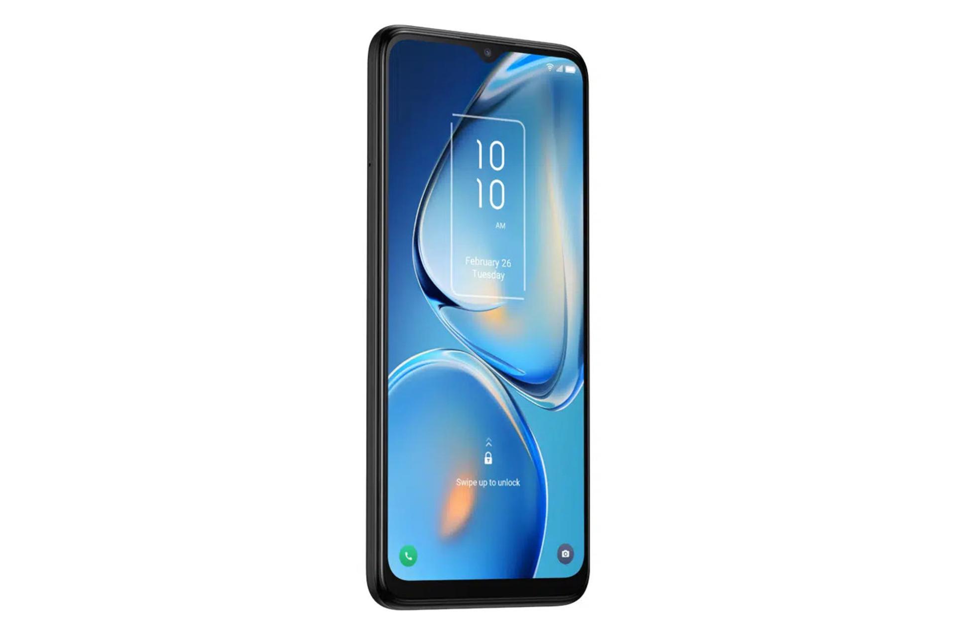 سمت چپ پنل جلوی گوشی موبایل تی سی ال TCL 406i مشکی