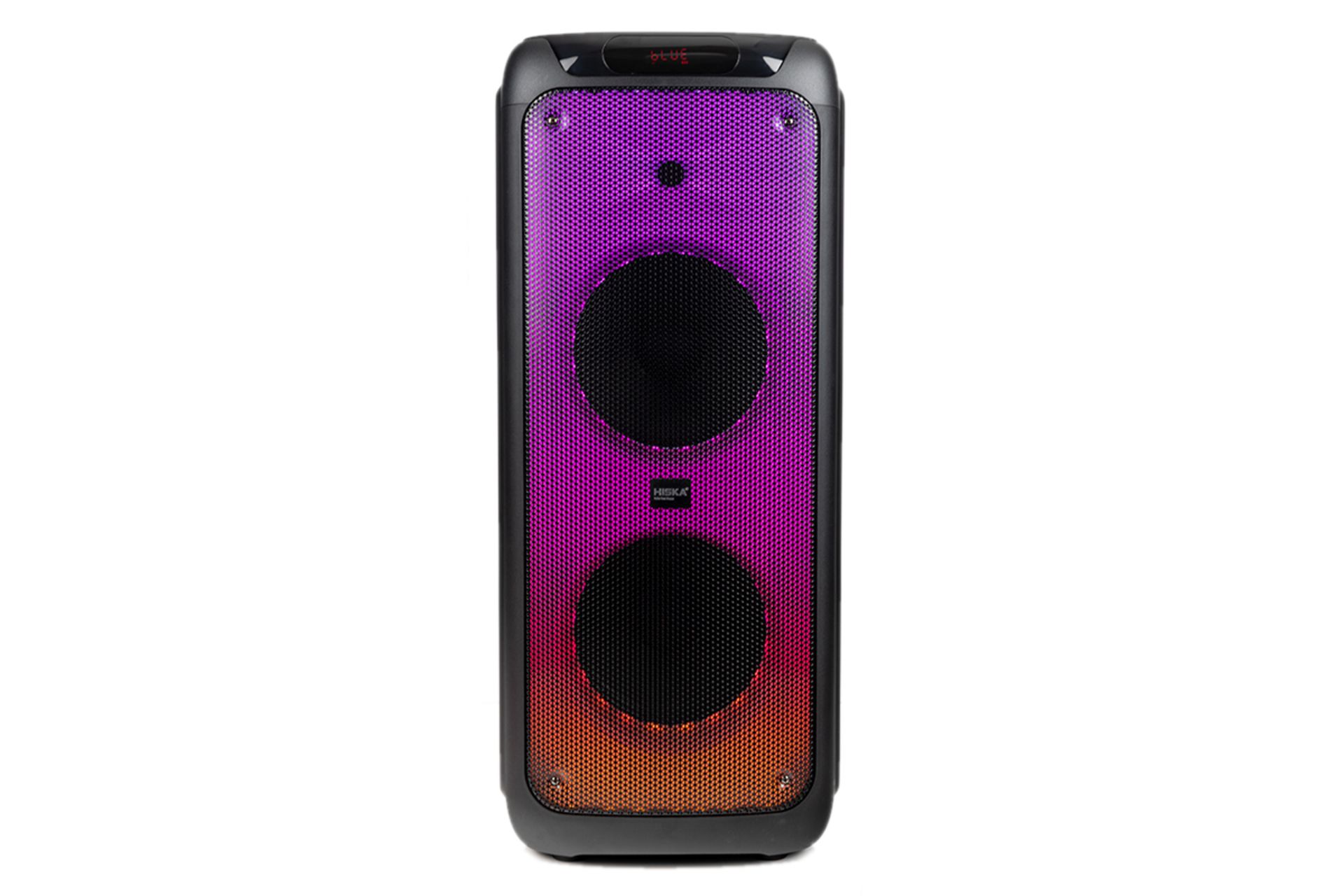 نمای جلو و نورپردازی اسپیکر هیسکا Party Box 1014