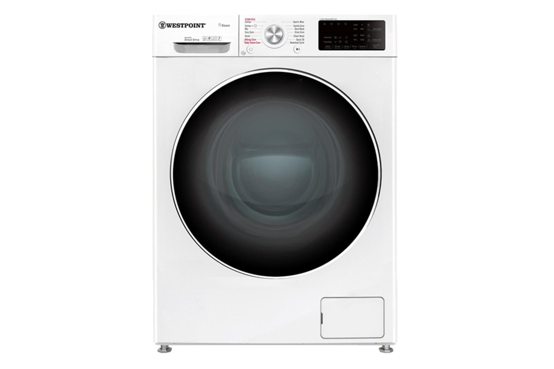 ماشین لباسشویی وست پوینت Westpoint WMSD 9142.E نمای جلو رنگ سفید