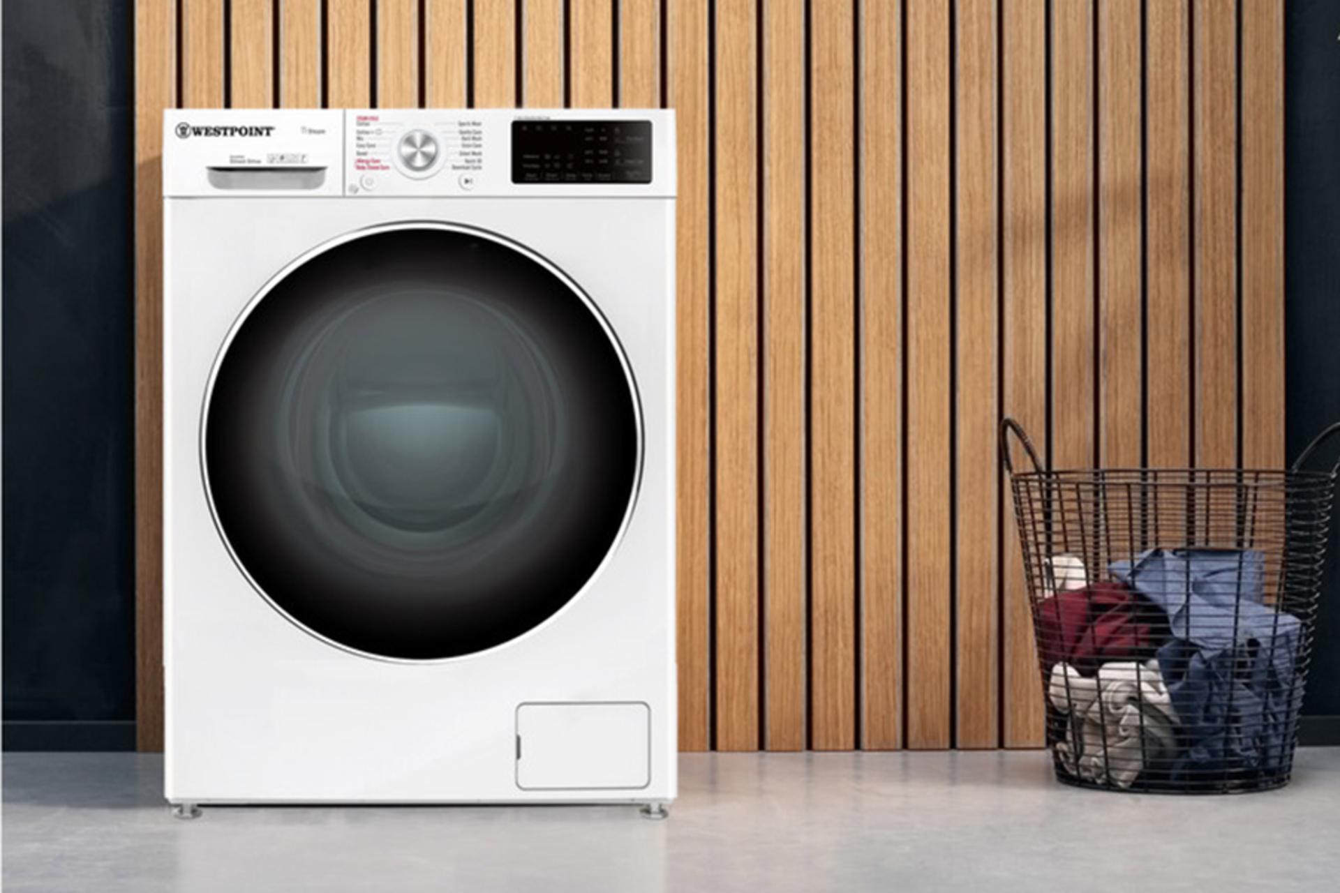 ماشین لباسشویی وست پوینت Westpoint WMSD 9142.E رنگ سفید در نمای داخل خانه