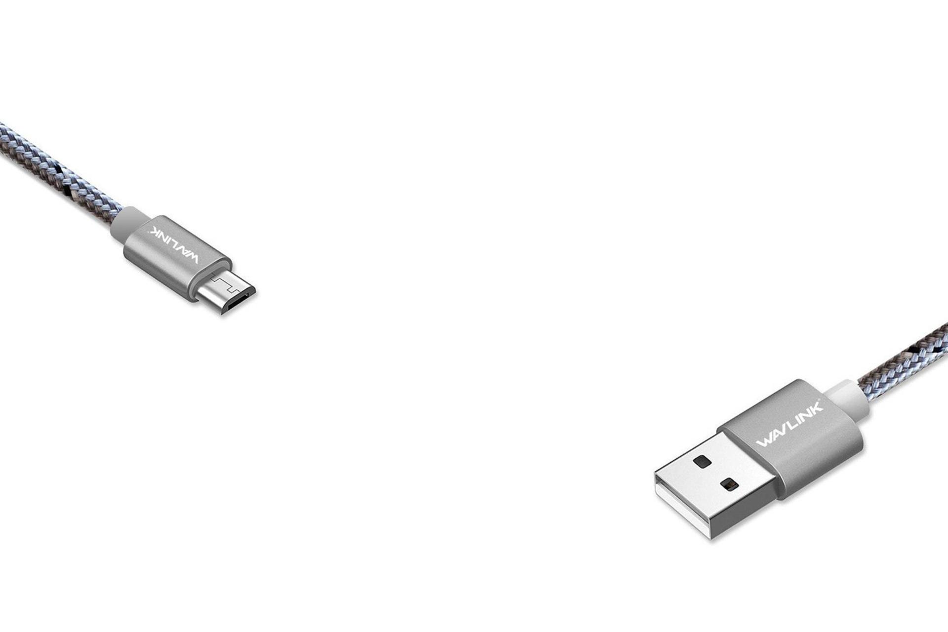 کانکتور و اتصال کابل شارژ USB ویولینک Type-A به Micro-USB مدل WL-US200001 با طول 1 متر