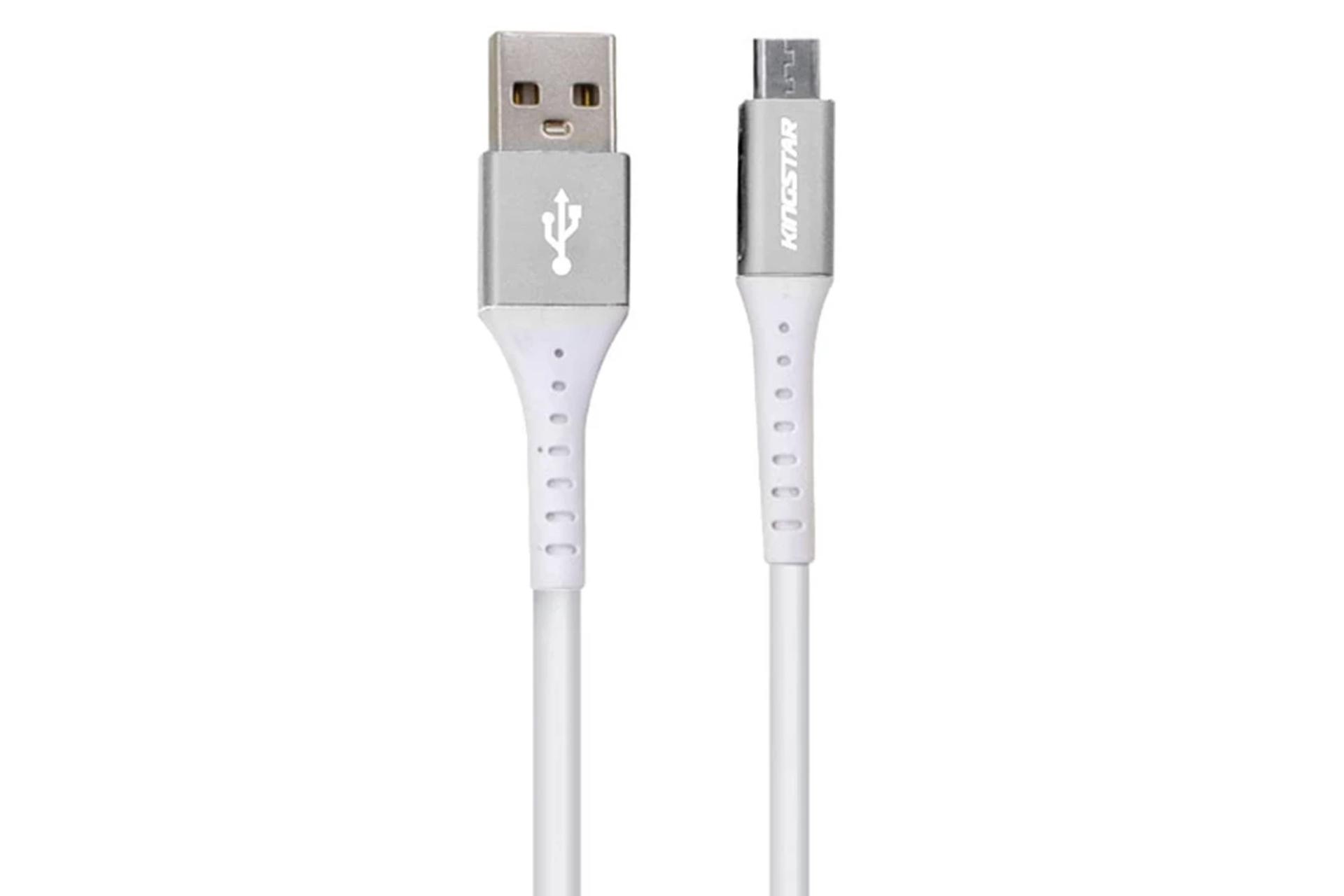 مرجع متخصصين ايران كابل شارژ USB كينگ استار Type-A به Micro-USB مدل K65A با طول 1.2 متر رنگ سفيد