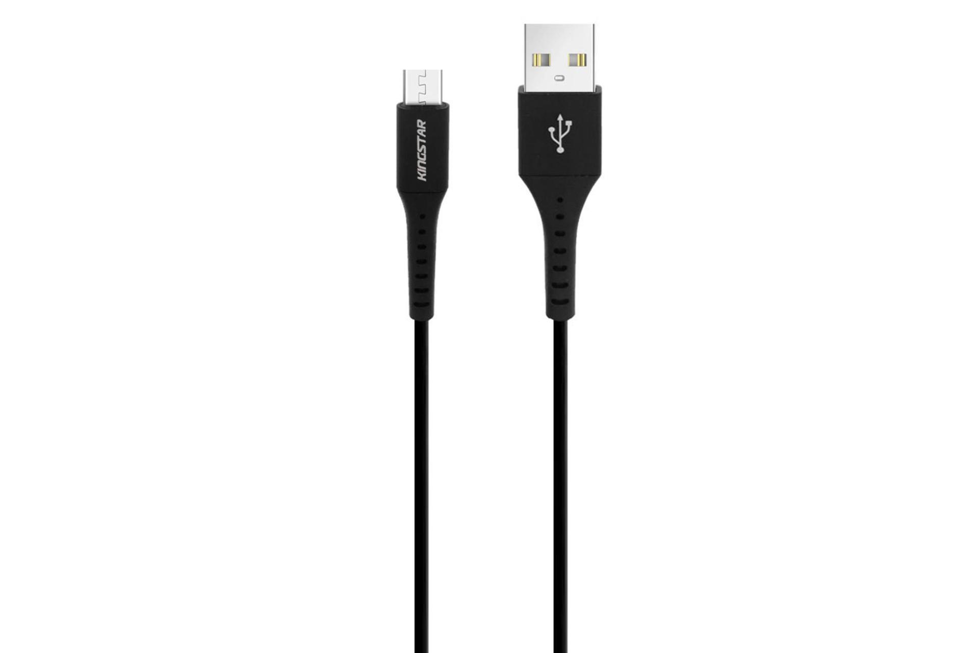 کابل شارژ USB کینگ استار Type-A به Micro-USB مدل K65A با طول 1.2 متر رنگ مشکی