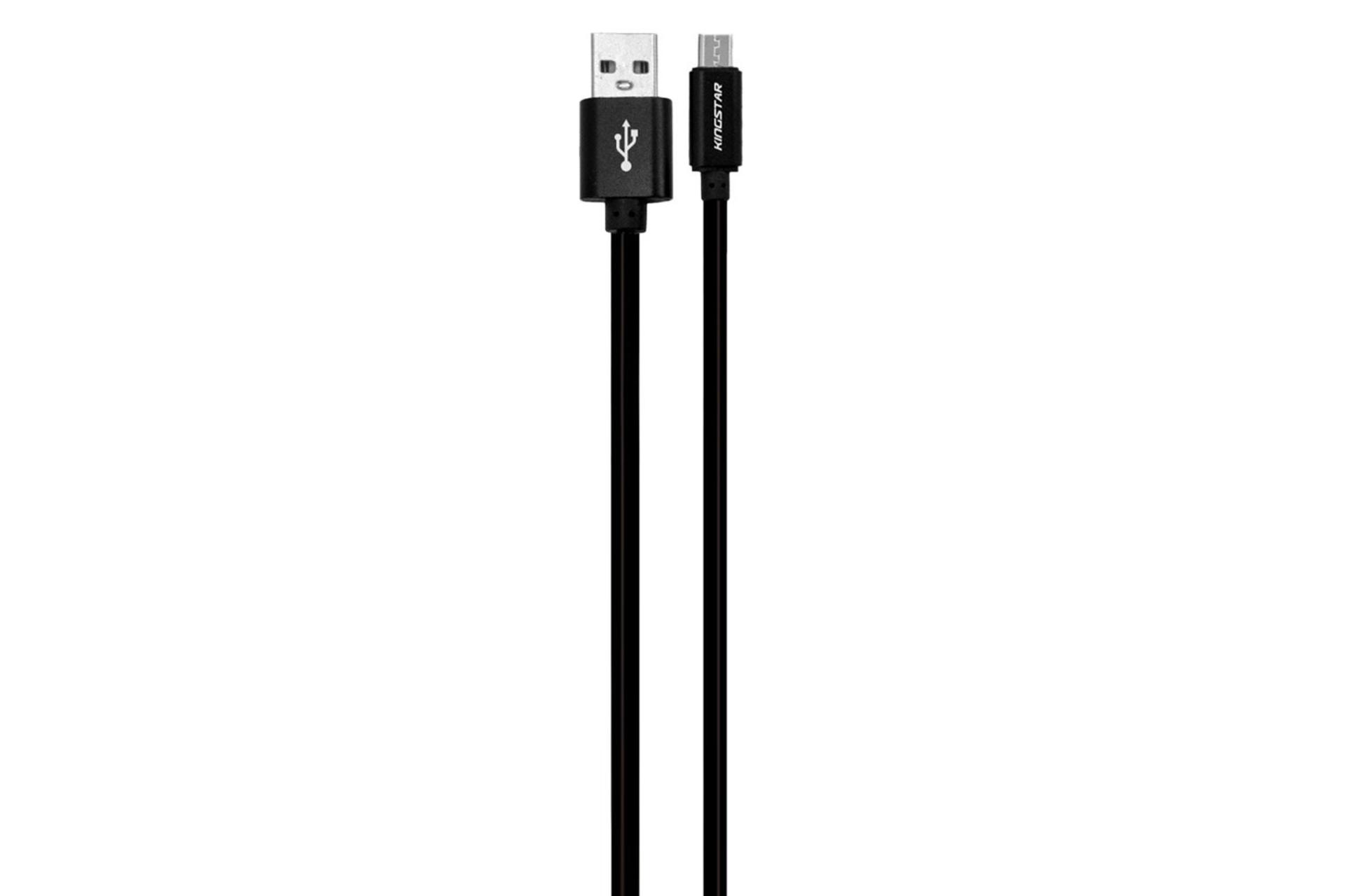 کابل شارژ USB کینگ استار Type-A به Micro-USB مدل K66A با طول 1.2 متر مشکی