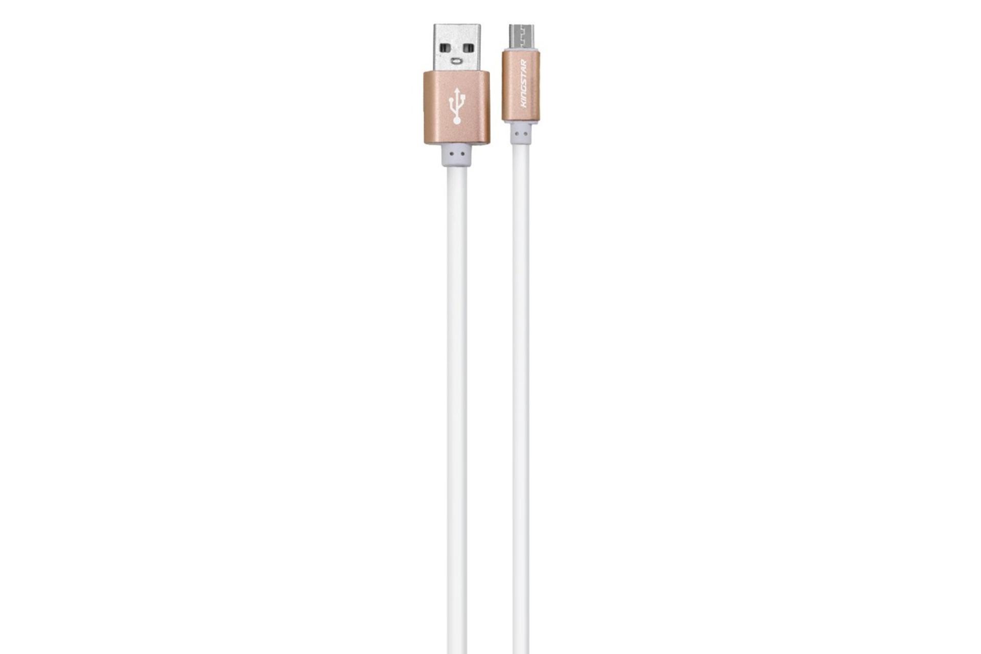 کابل شارژ USB کینگ استار Type-A به Micro-USB مدل K66A با طول 1.2 متر طلایی