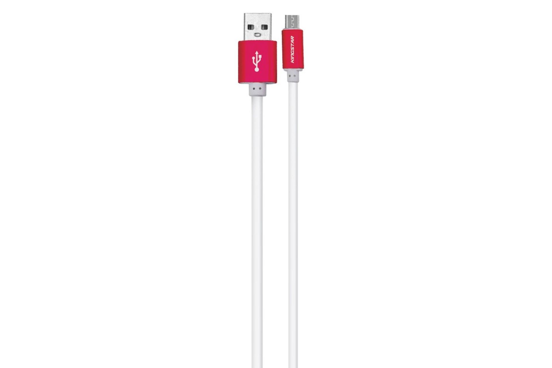 کابل شارژ USB کینگ استار Type-A به Micro-USB مدل K66A با طول 1.2 متر قرمز