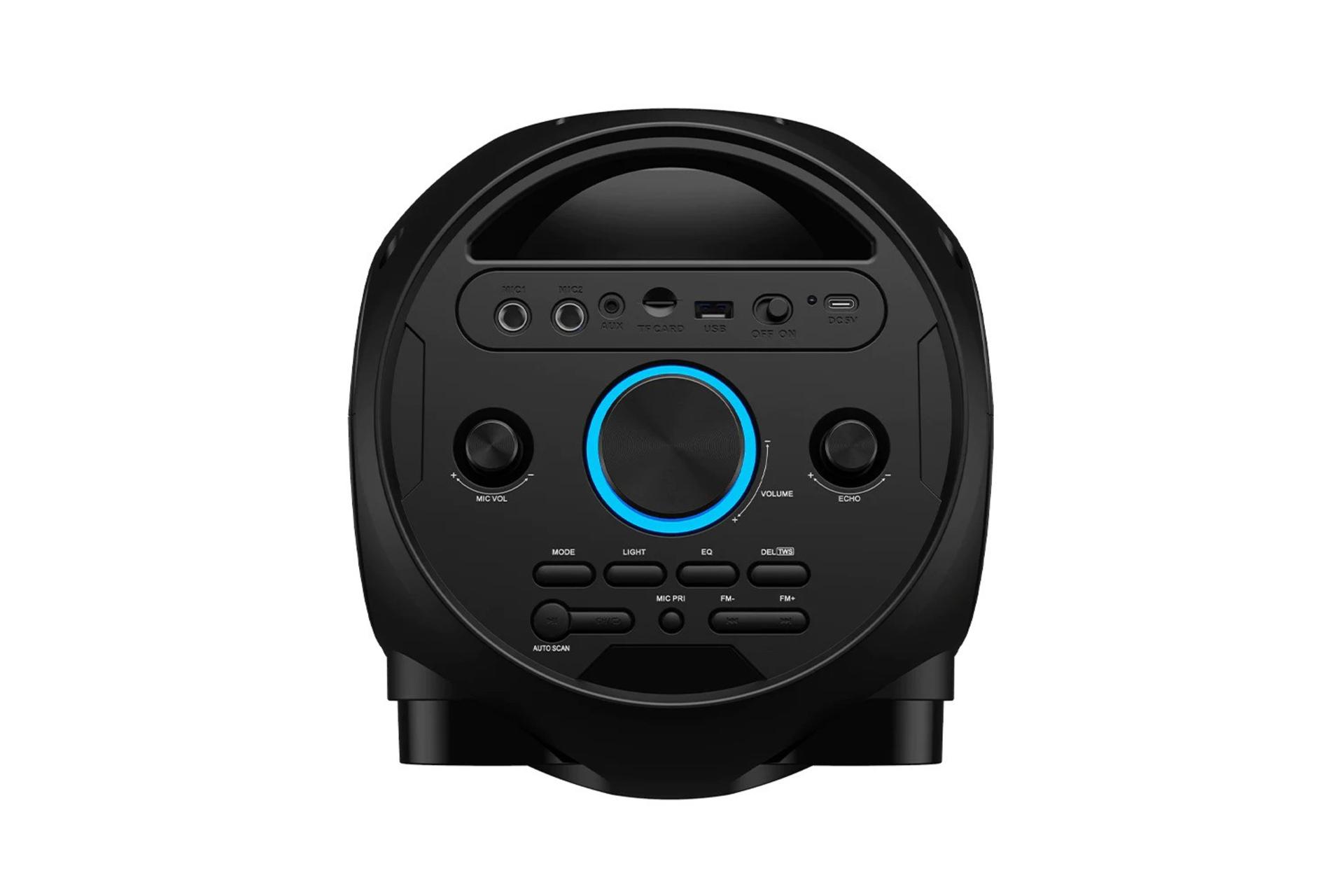 نمای بالا و دکمه های کنترل اسپیکر گرین لیون Party Life 200