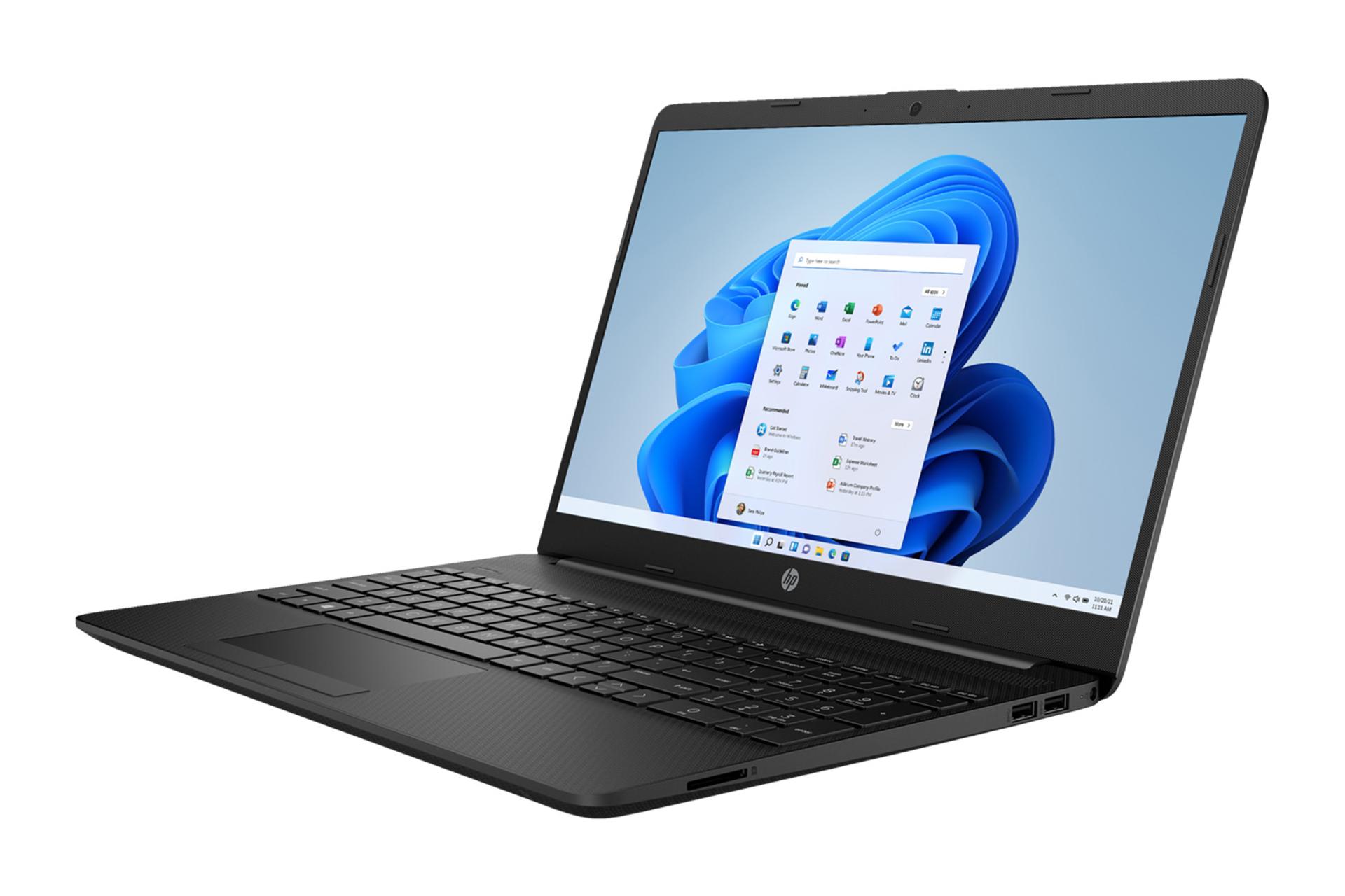 لپ تاپ اچ پی HP 15t-dw400 نمای راست صفحه نمایش و درگاه ها