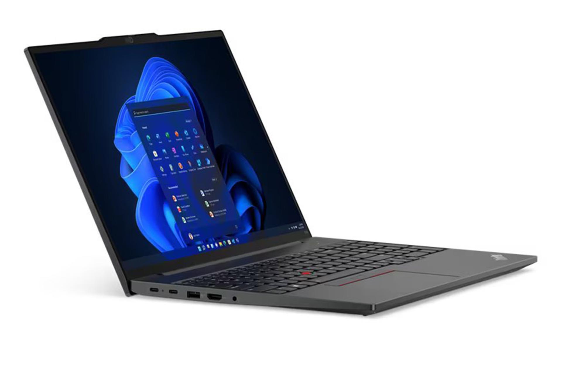 لپ تاپ لنوو Lenovo ThinkPad E16 Gen 1 نمای چپ صفحه نمایش و درگاه ها