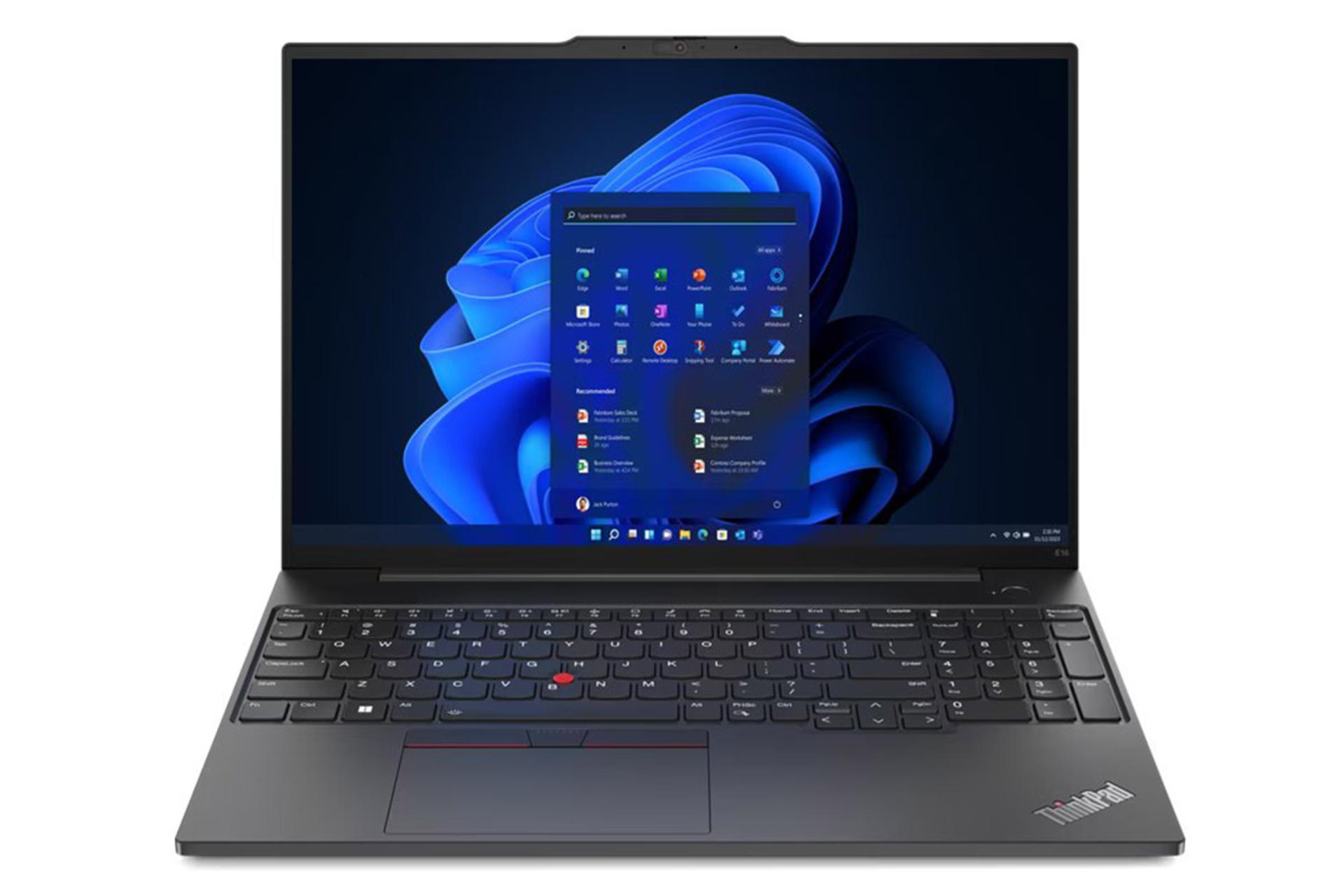 لپ تاپ لنوو Lenovo ThinkPad E16 Gen 1 نمای جلو